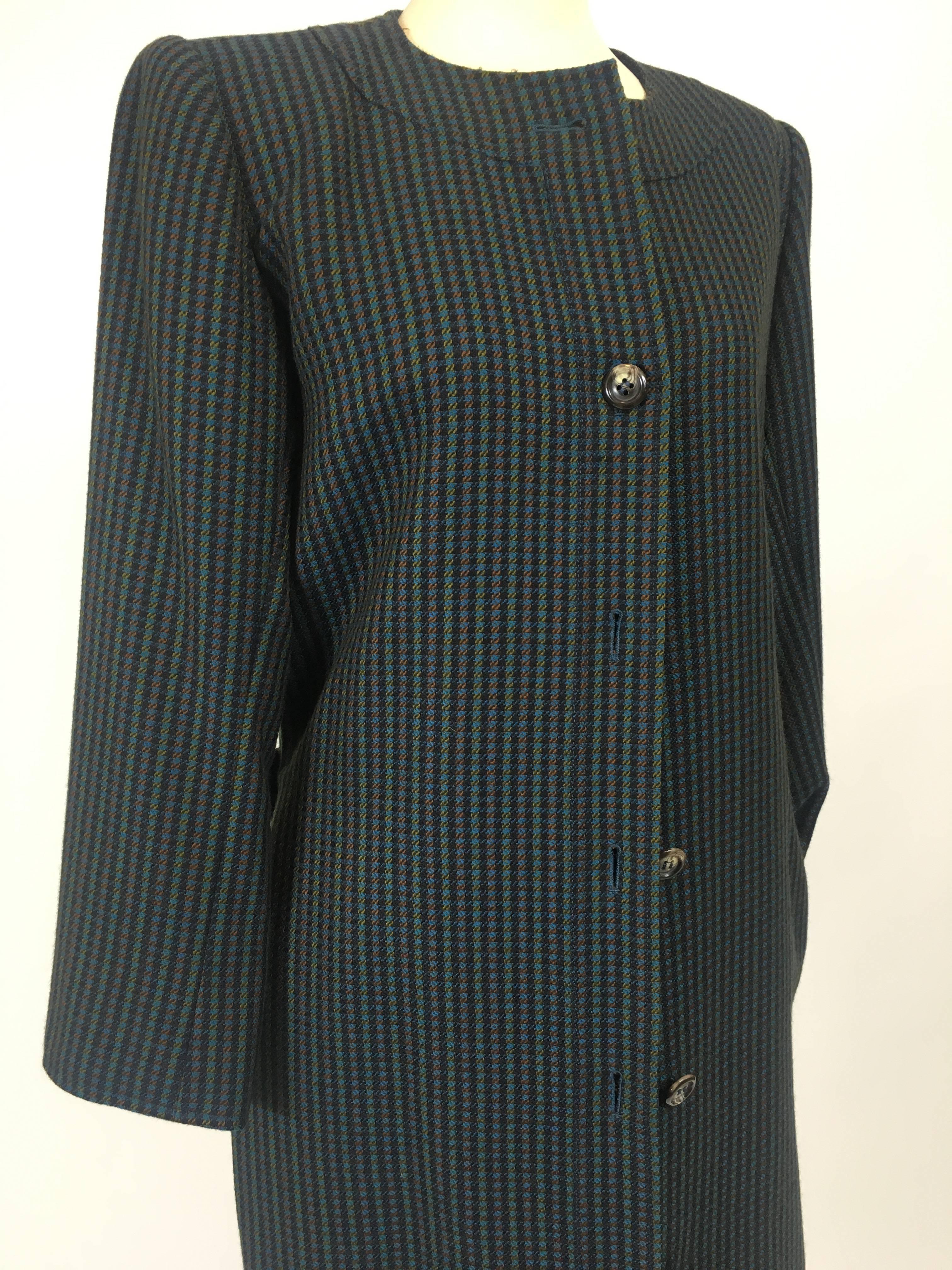 SAINT LAURENT Rive Gauche 1980s Wool Coat 1