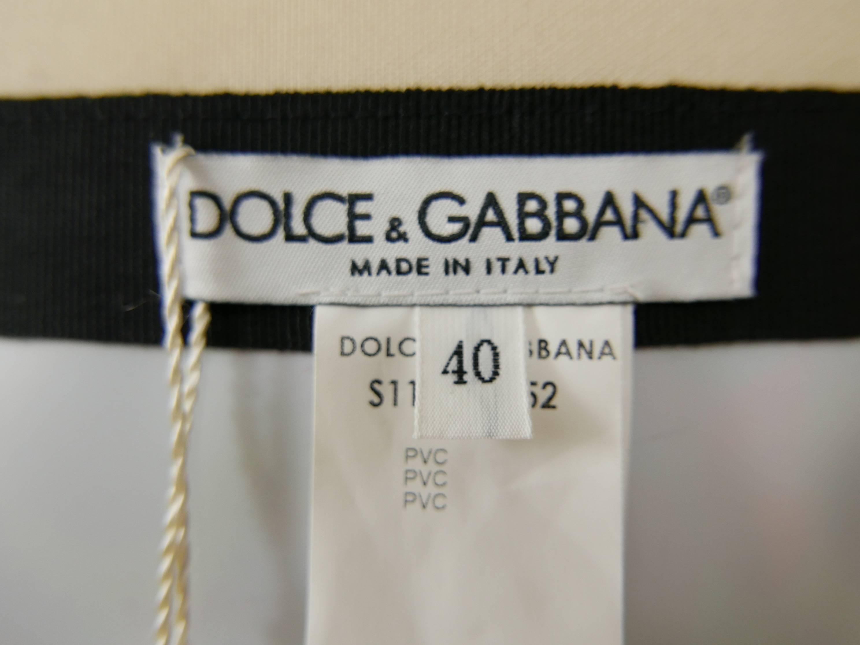 Women's DOLCE & GABBANA Holographic Butterfly and Sunflowers PVC Mini Skirt
