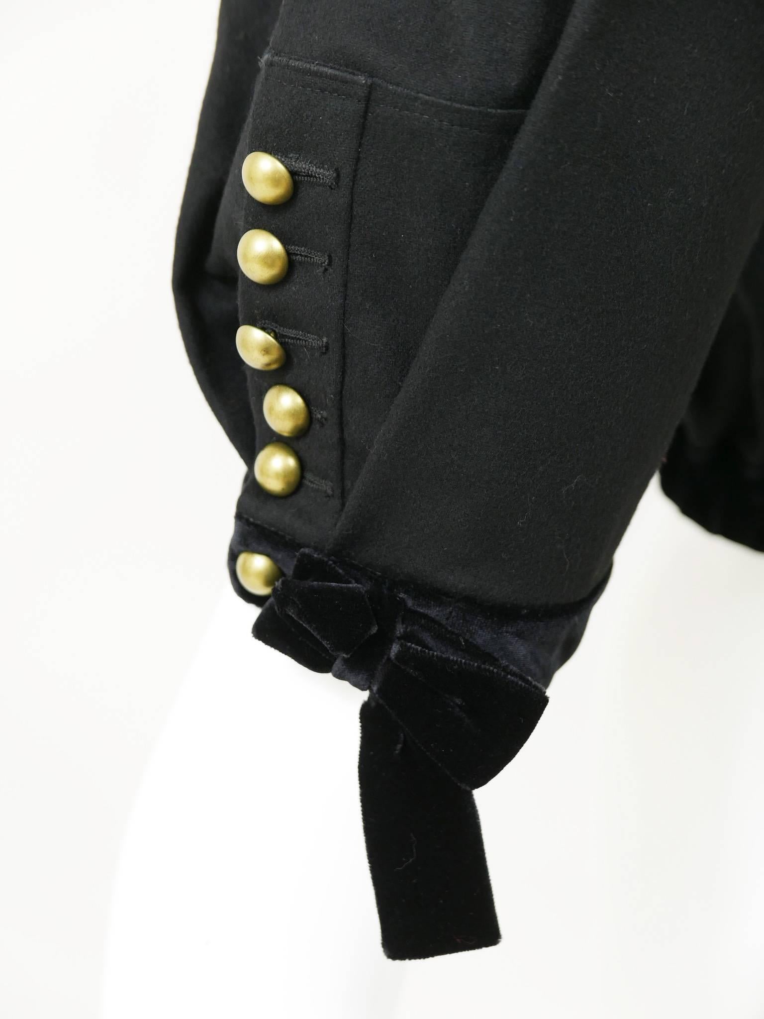Black Yves Saint Laurent Rive Gauche Knickerbockers Gaucho Trouser Pants