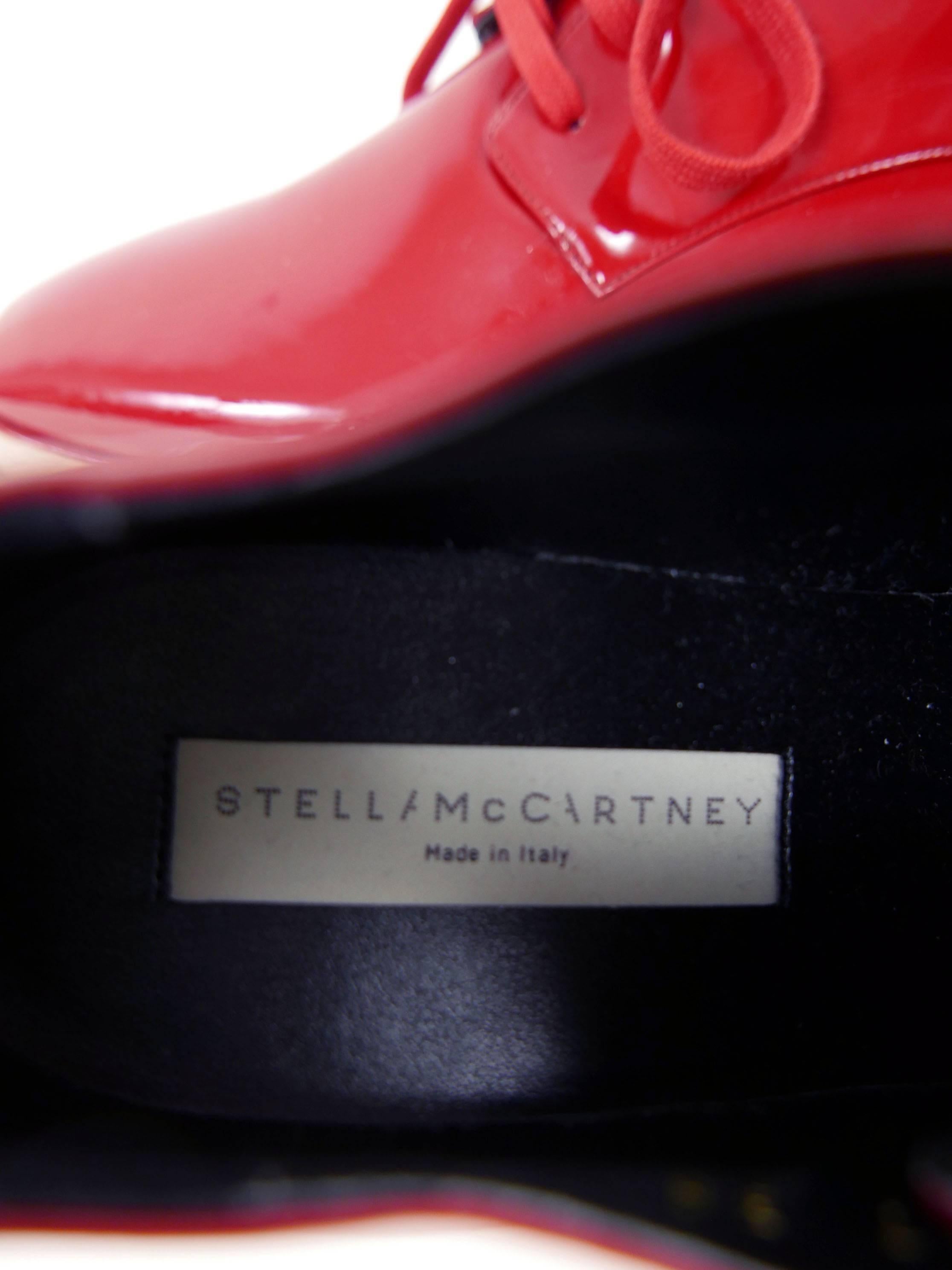 Women's STELLA McCARTNEY Elyse Platform Derby Red Shoes