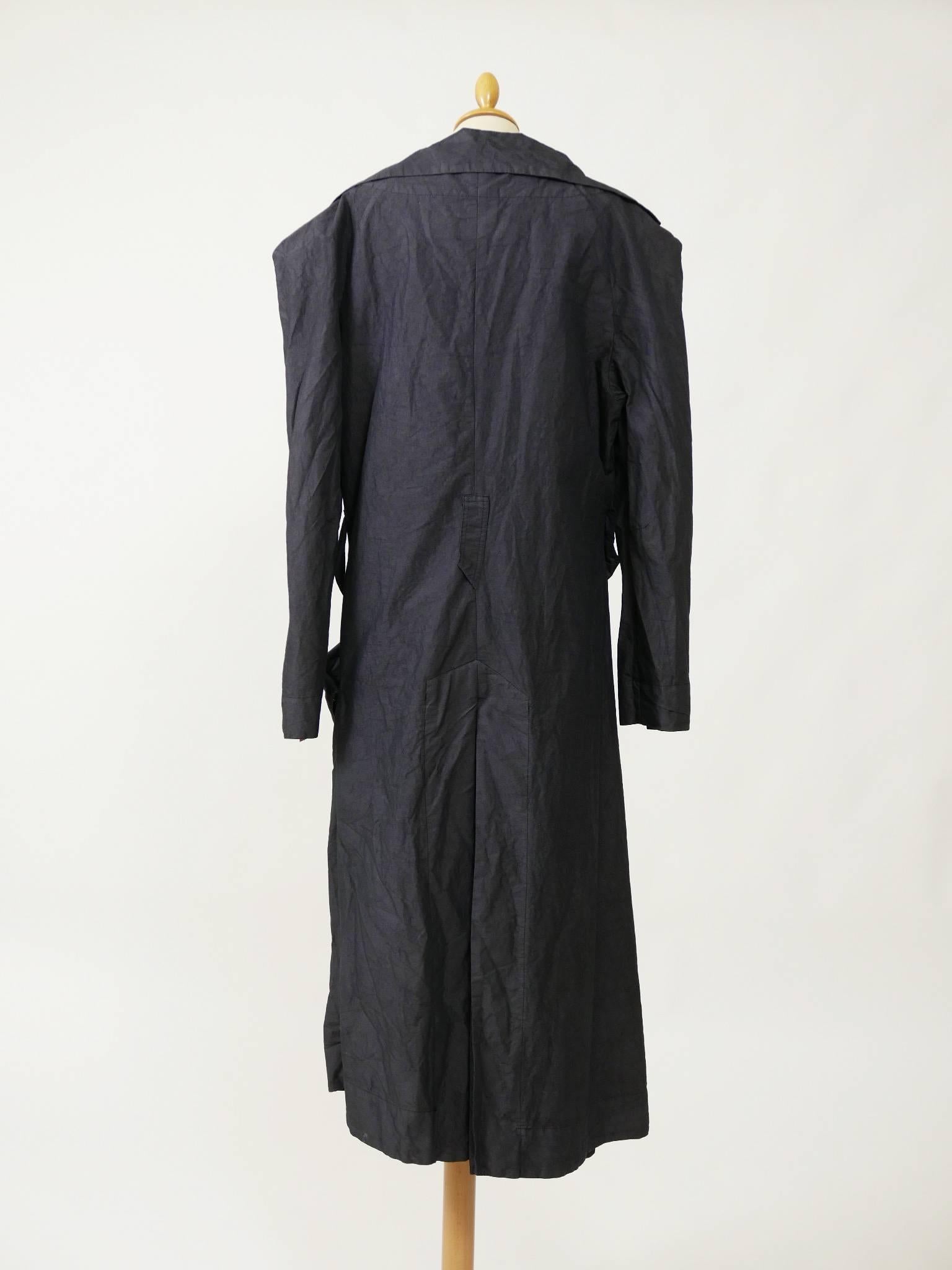 VIVIENNE WESTWOOD ANGLOMANIA Gray Long Coat In Excellent Condition In Milan, Italy