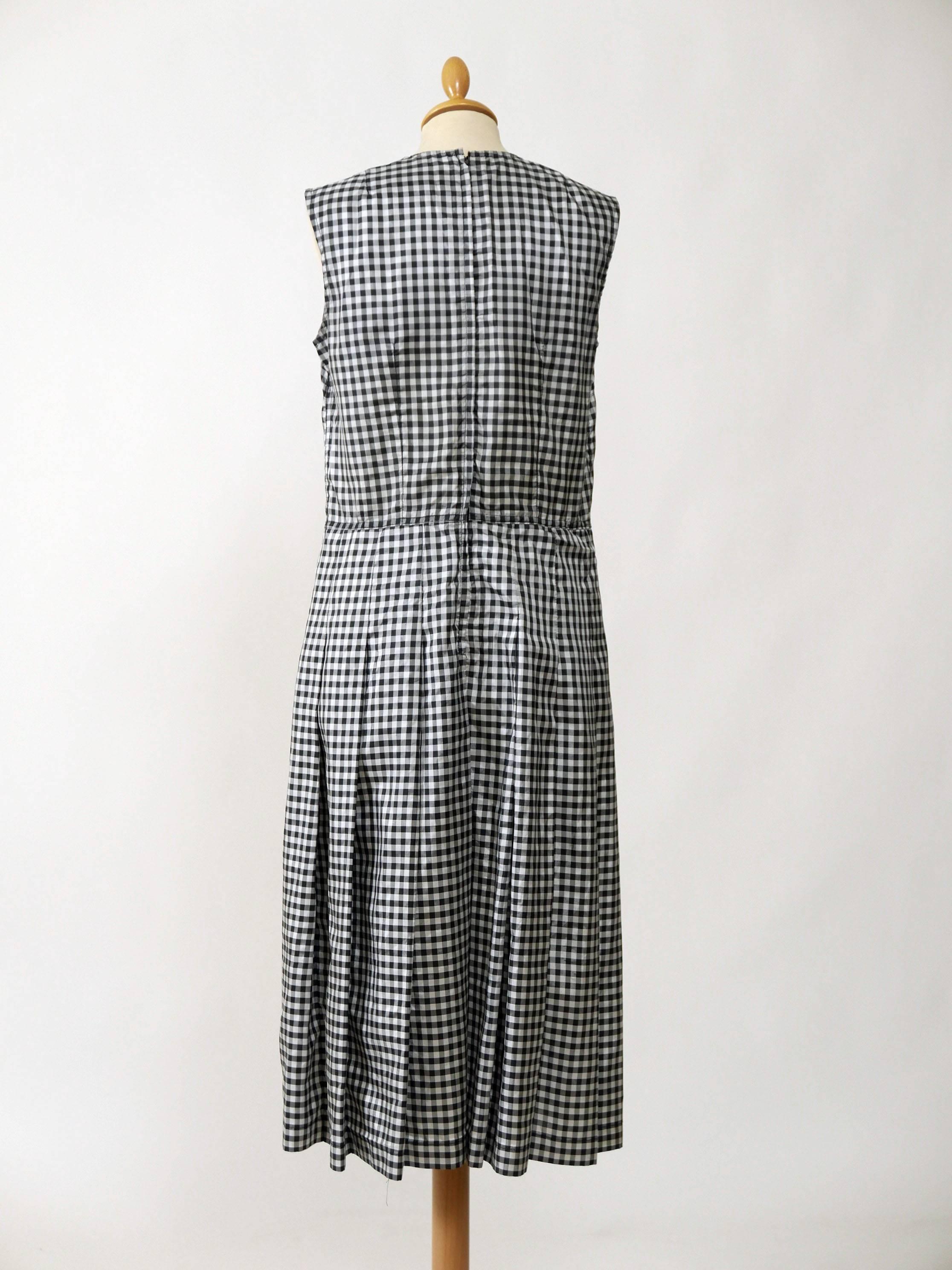 Gray COMME des GARCONS Black and White Gingham Dress