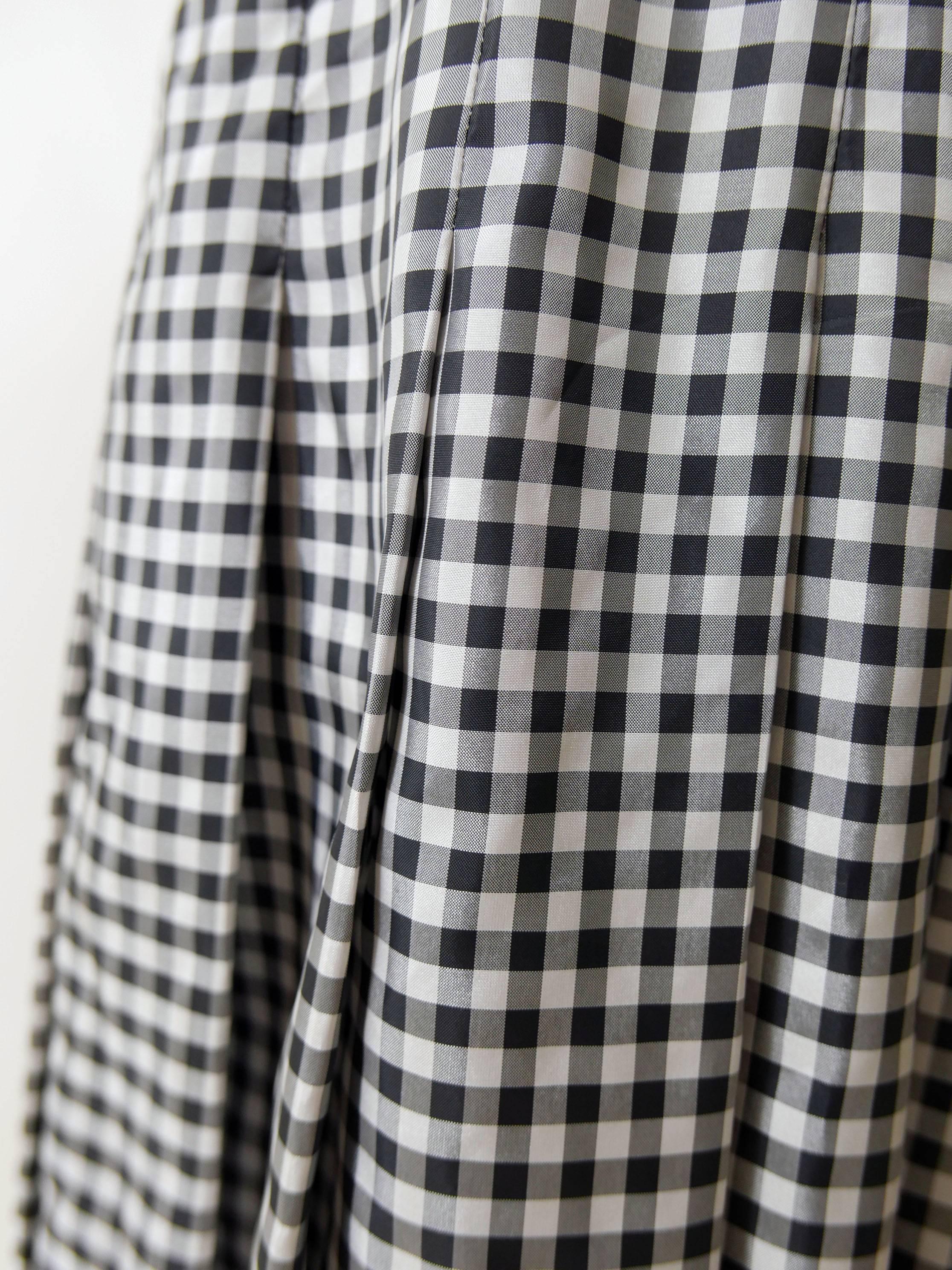 COMME des GARCONS Black and White Gingham Dress In Excellent Condition In Milan, Italy