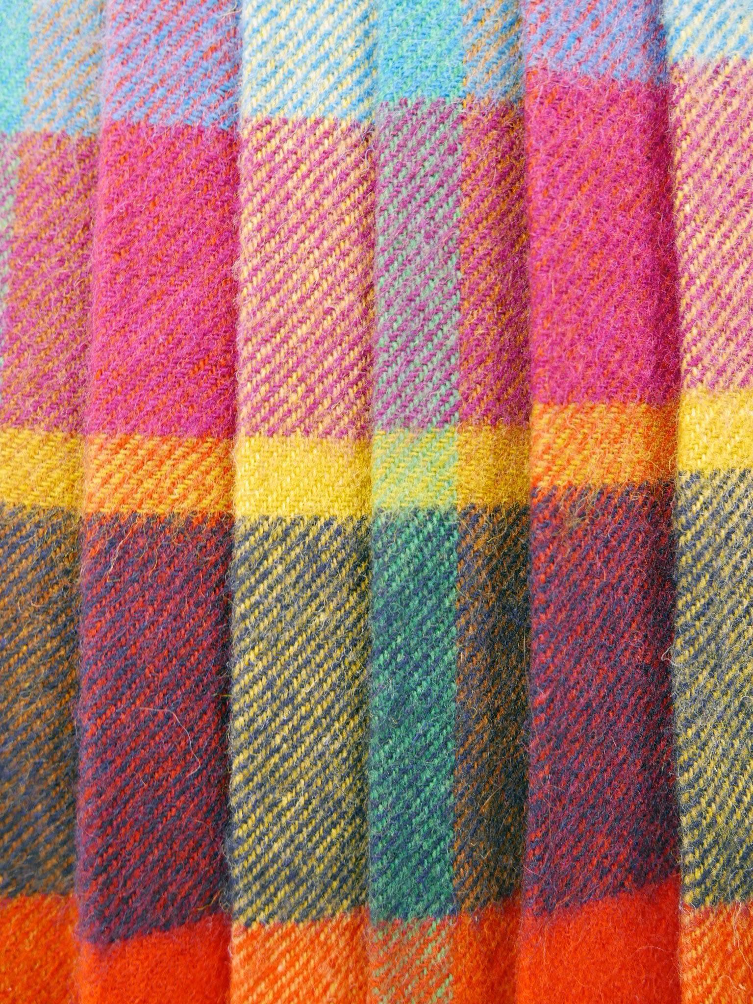1980s YVES SAINT LAURENT Rive Gauche Plaid Tartan Wool Skirt 1