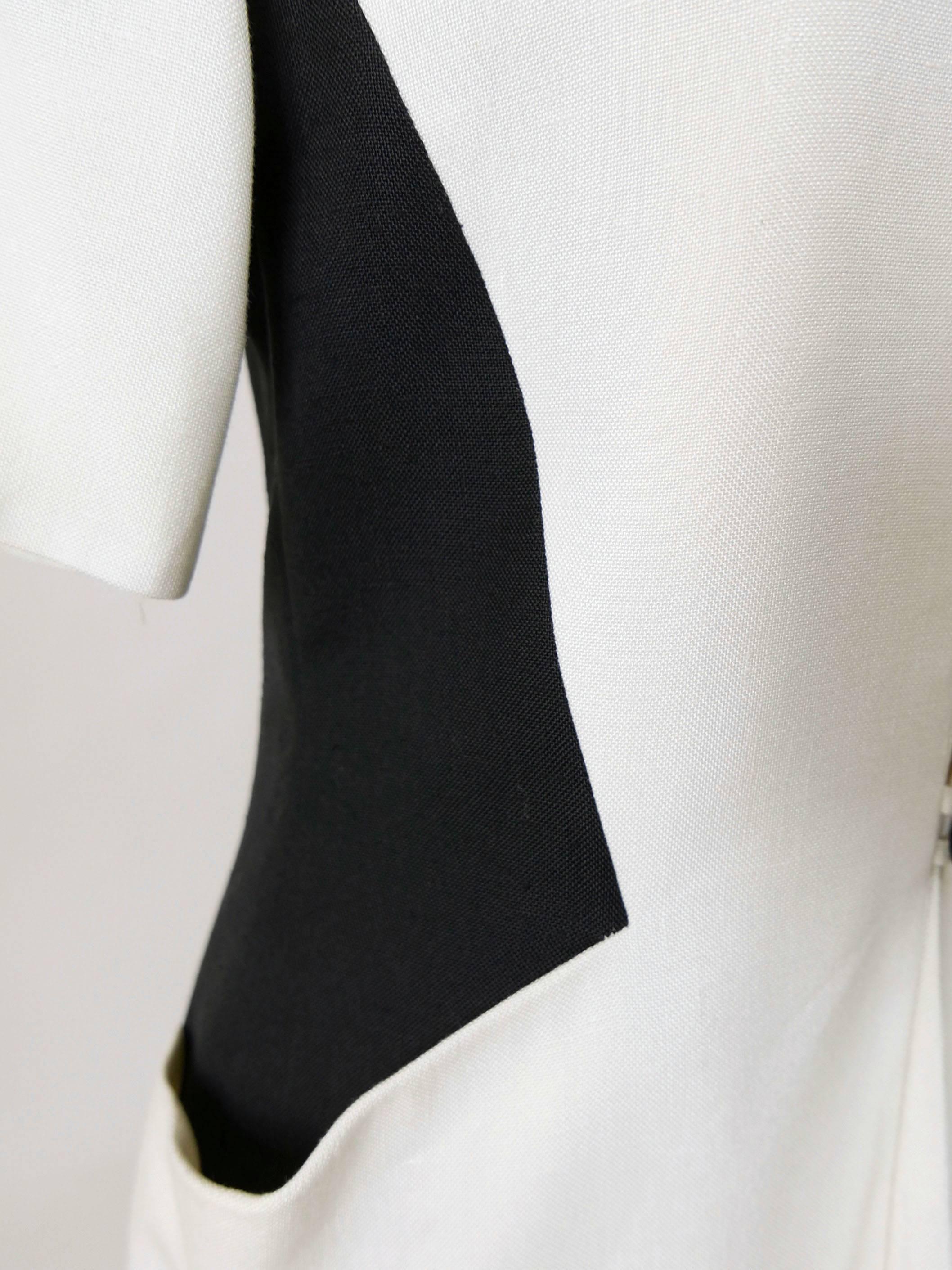 Women's 1980s Nina Ricci Black and White Jacket