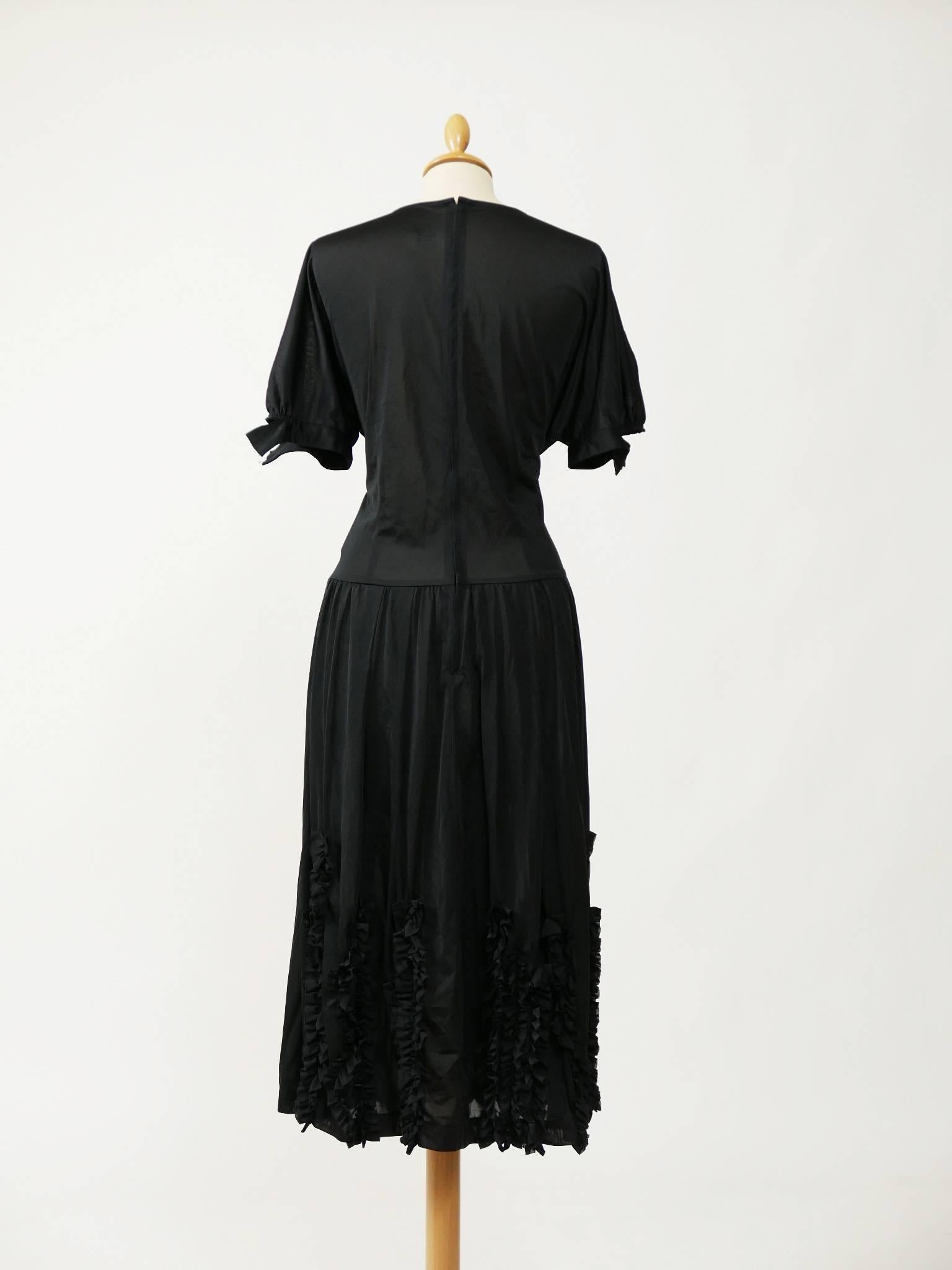 COMME des GARCONS Black Ruffle Dress In Excellent Condition In Milan, Italy