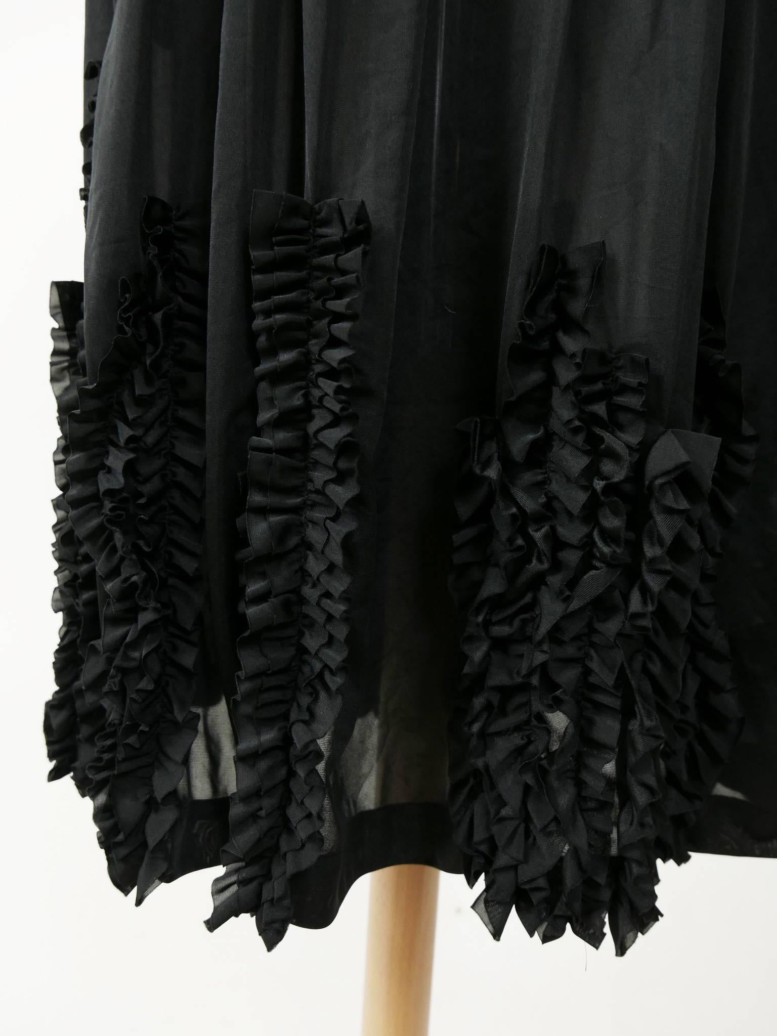COMME des GARCONS Black Ruffle Dress 1