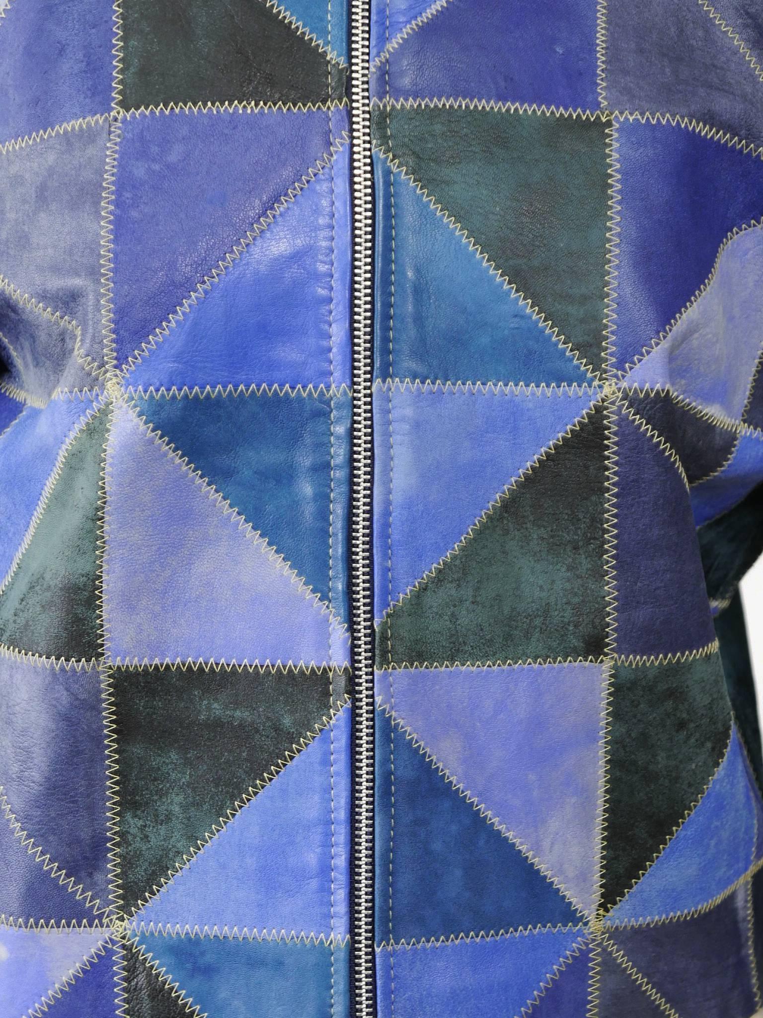 Women's KENZO JEANS Patchwork Leather Jacket