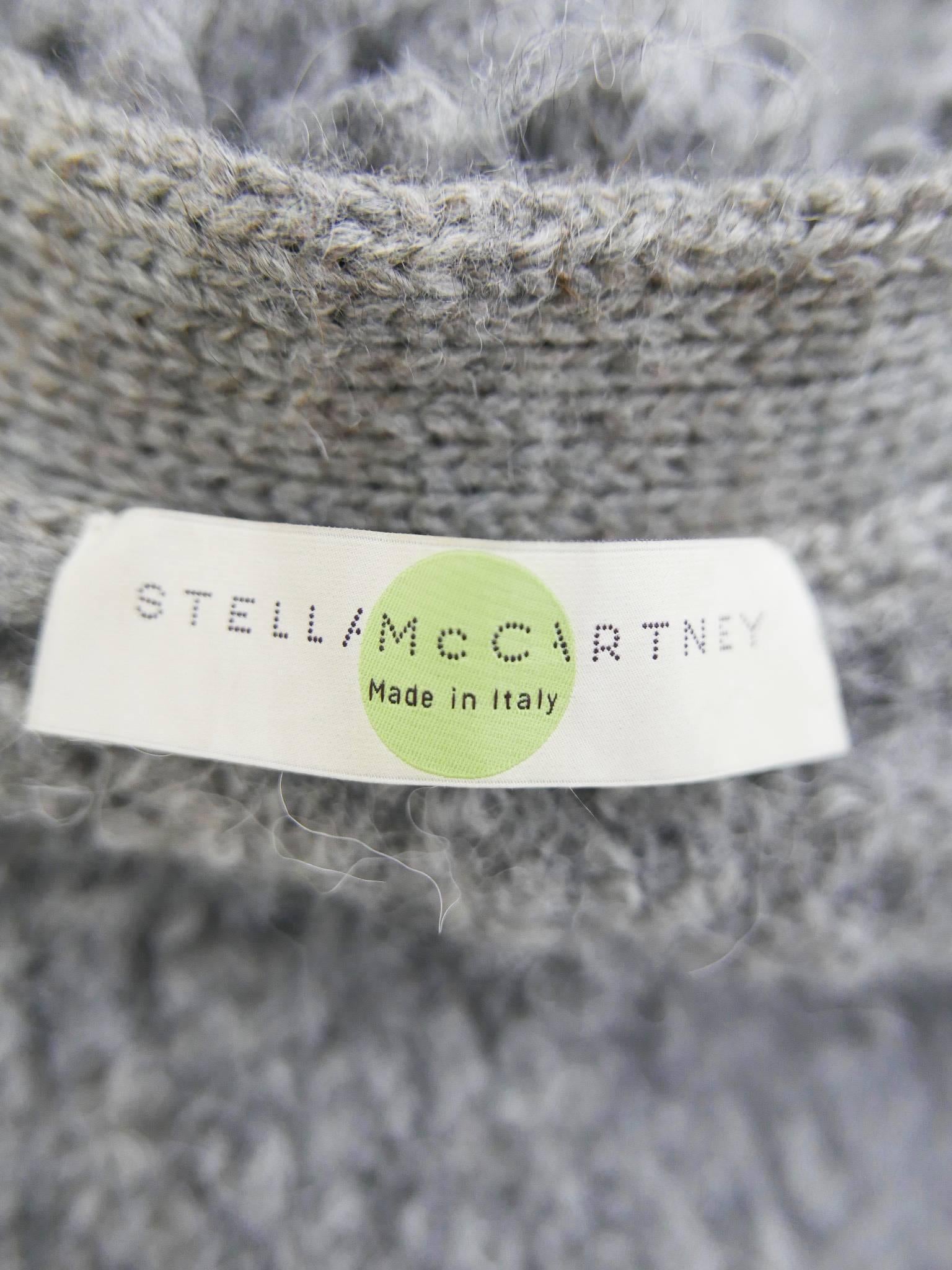 STELLA McCARTNEY Gray Wool Sweater Vest Jacket For Sale 3