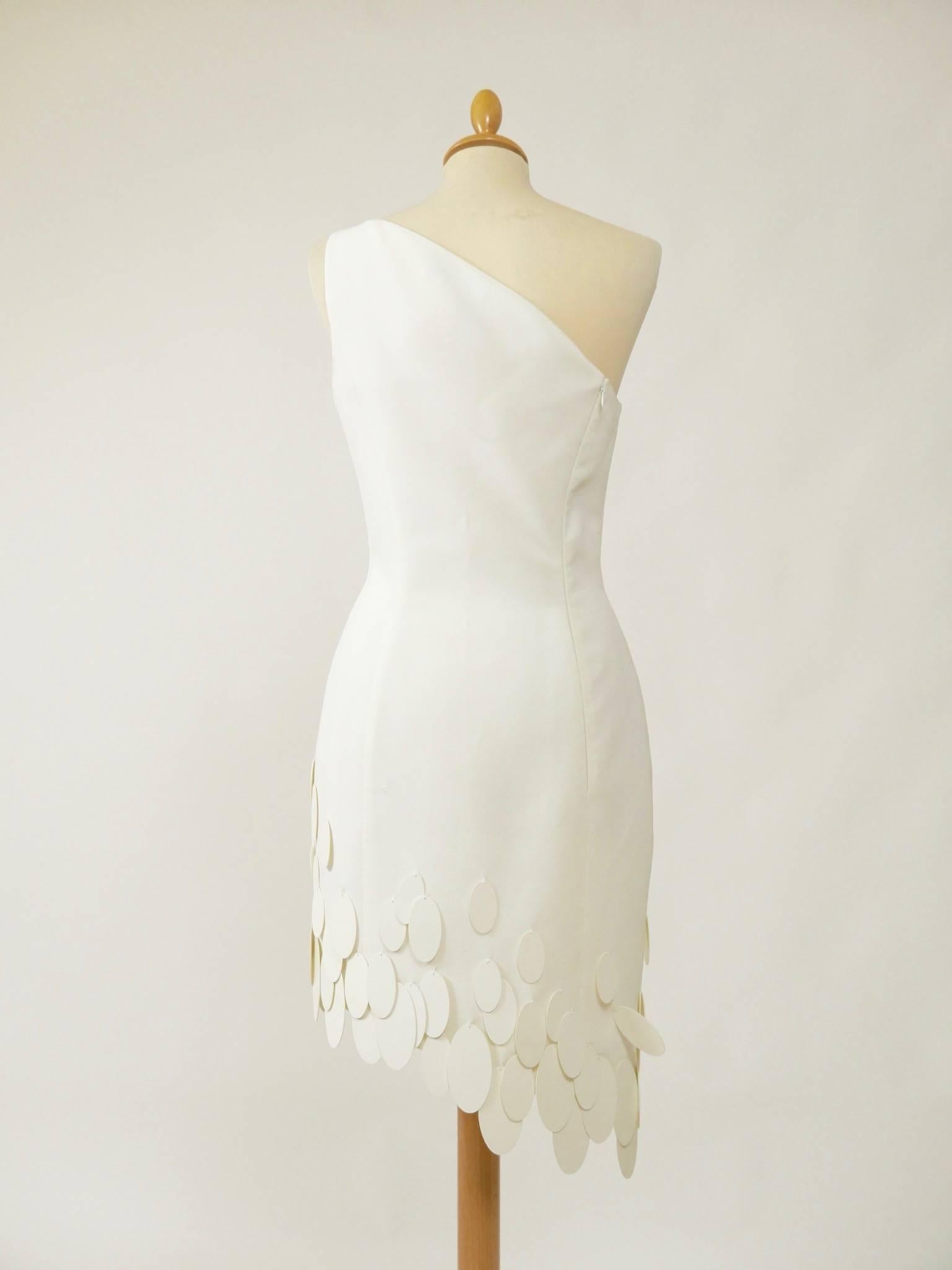 thierry mugler white dress