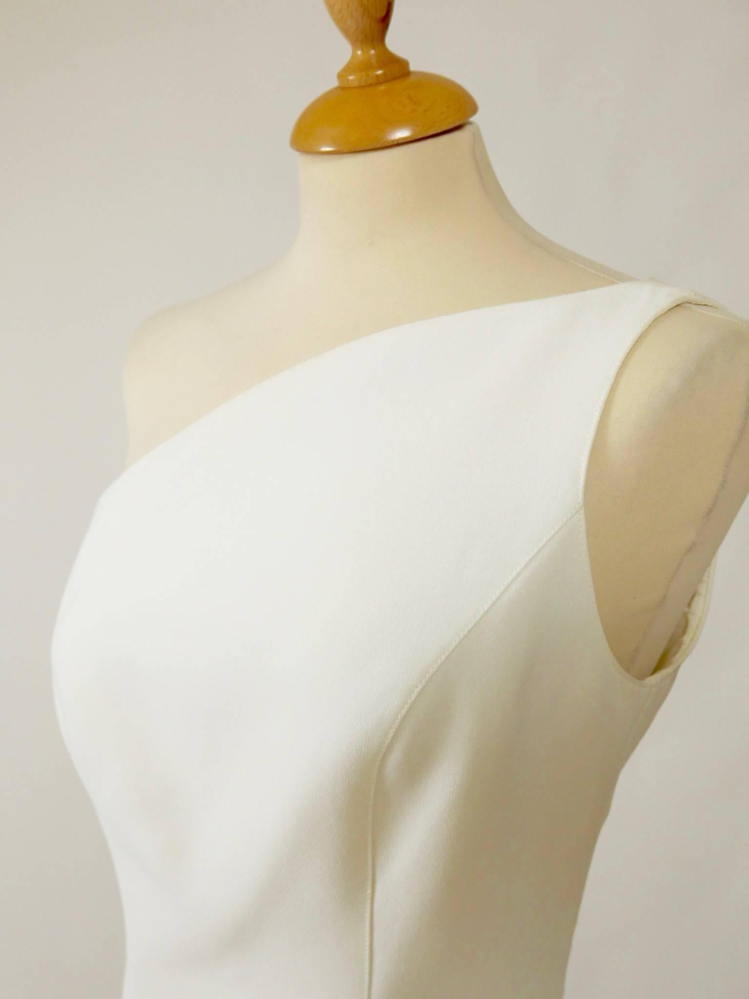 1990s Thierry Mugler Space Age White Dress In Excellent Condition In Milan, Italy