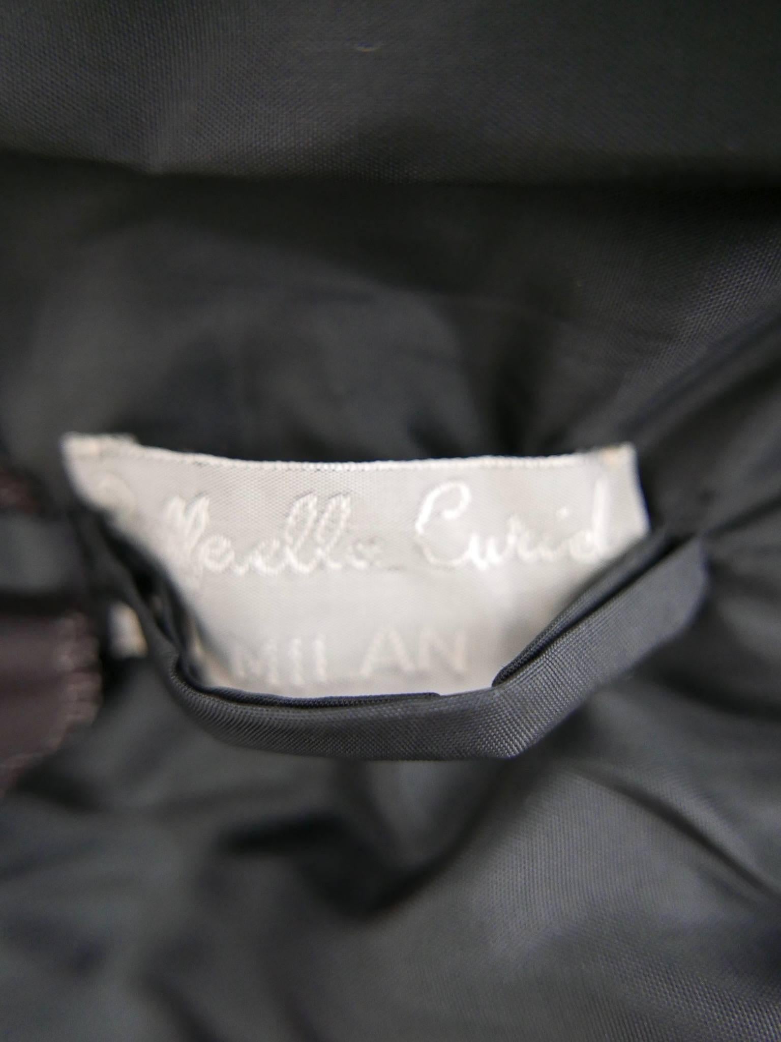 1990s RAFFAELLA CURIEL Black Pleateds One Shoulder Cocktail Dress For Sale 2