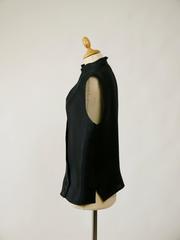 1990s GIANFRANCO FERRE' Black Minimal Vest