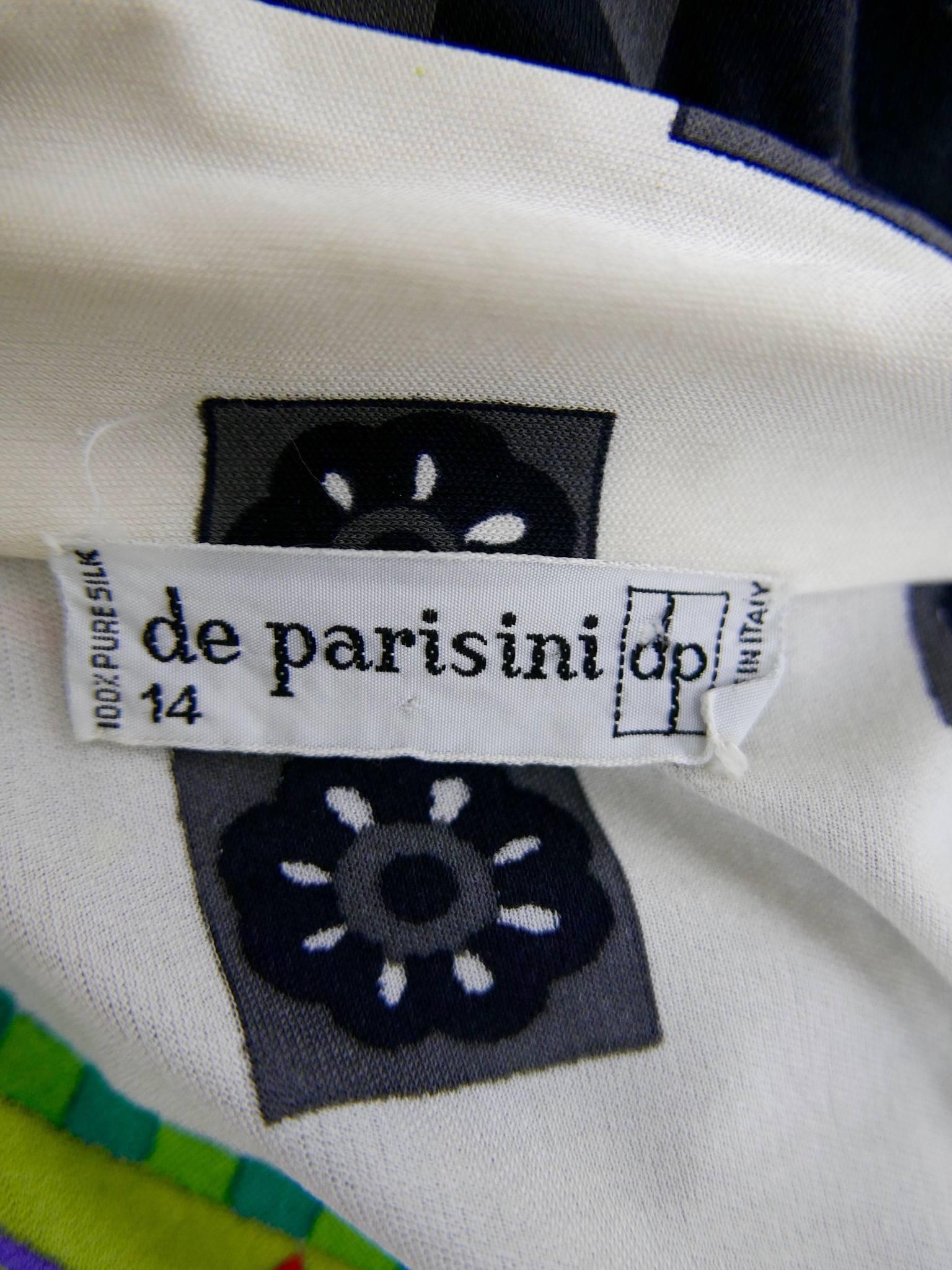 1970s De Parisini Silk Jersey Day Dress 2