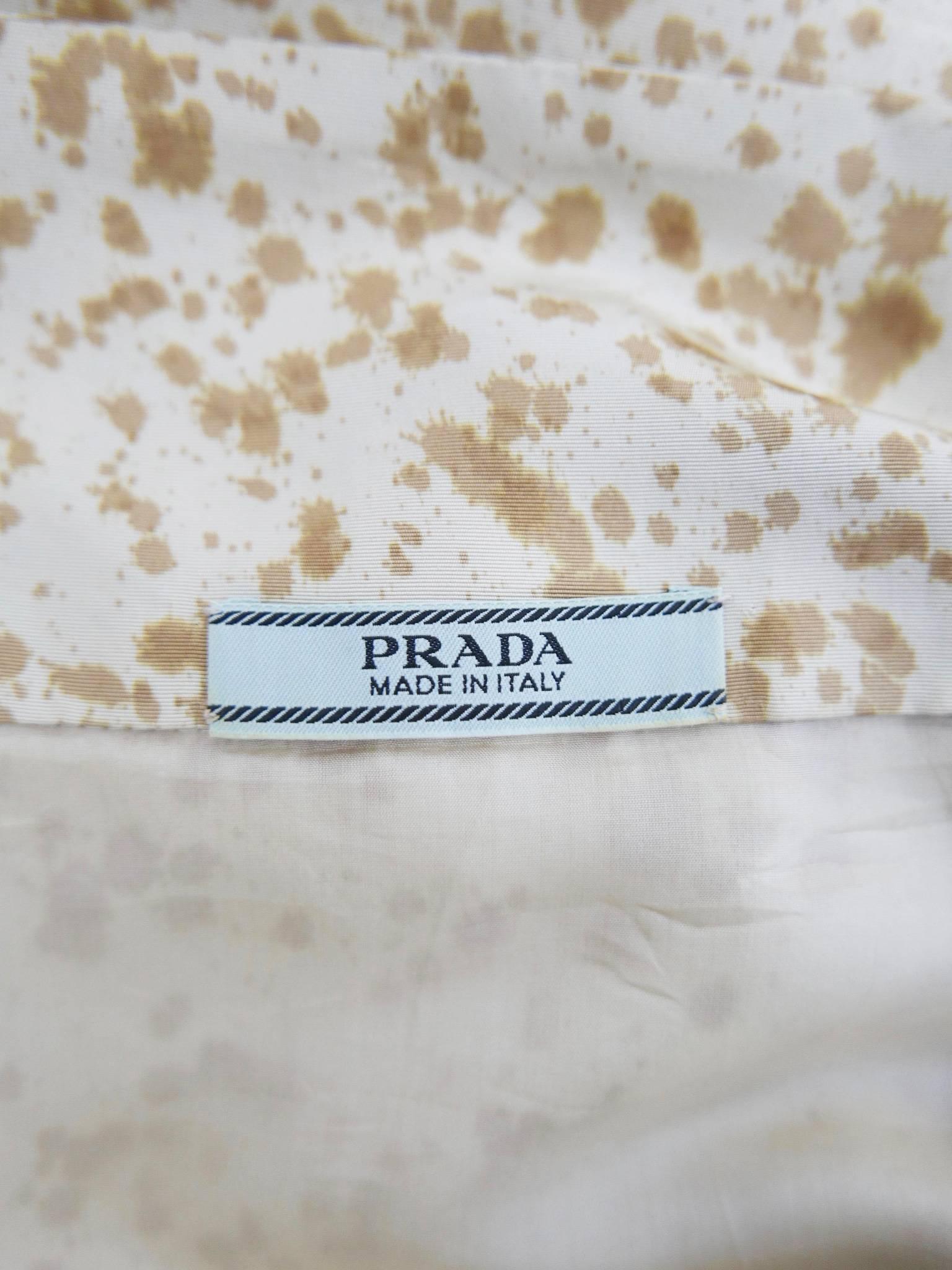 PRADA Arabesque Print Embroidered Dress For Sale 2