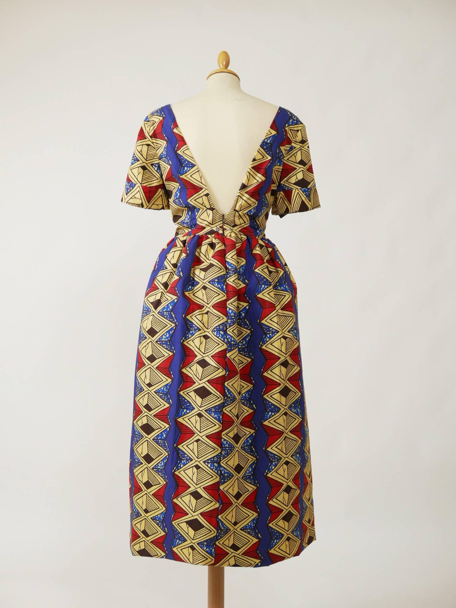 Black STELLA JEAN Colourful Ethnic Print Cotton Dress