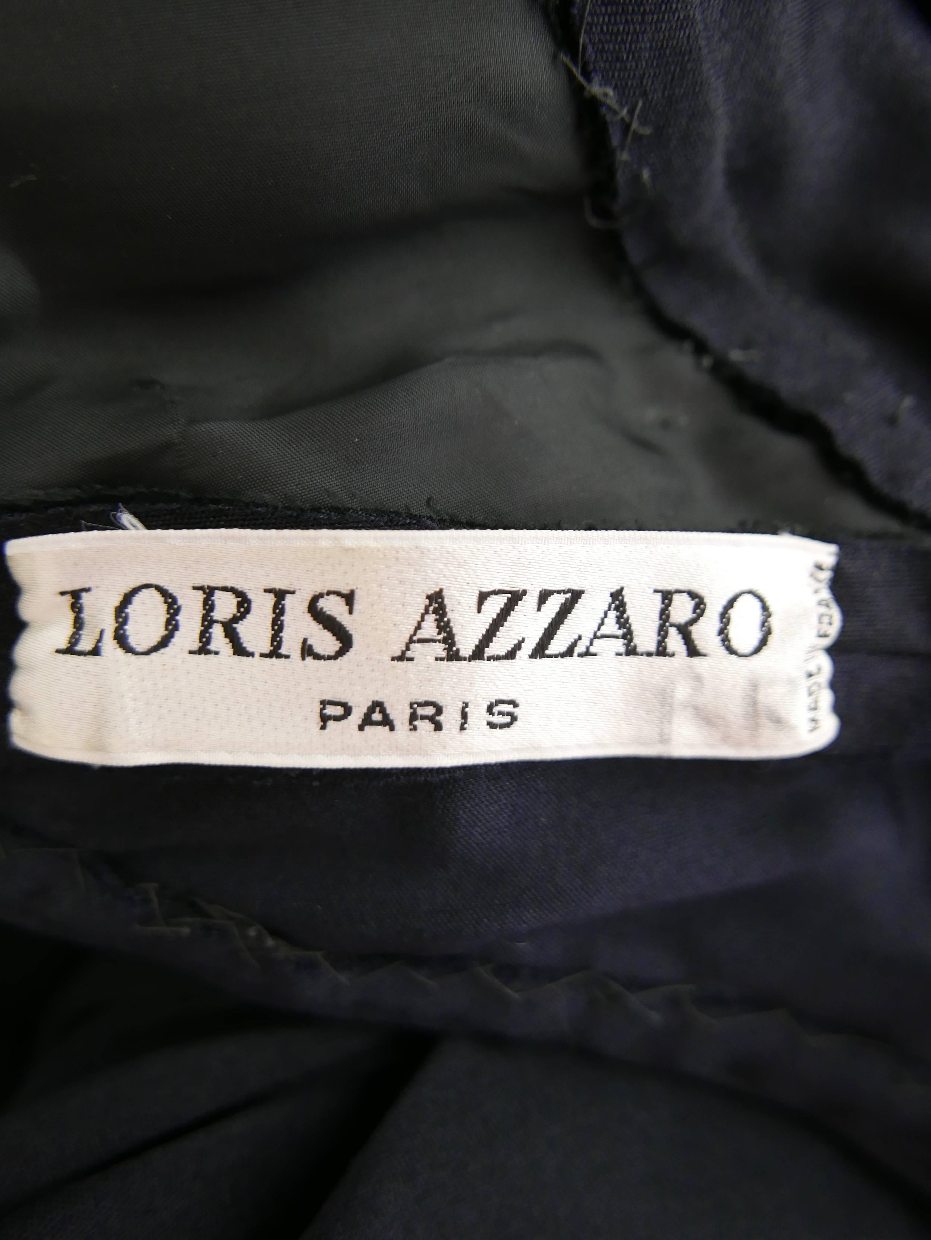 1970s LORIS AZZARO Black Long Halter Top Evening Dress 1