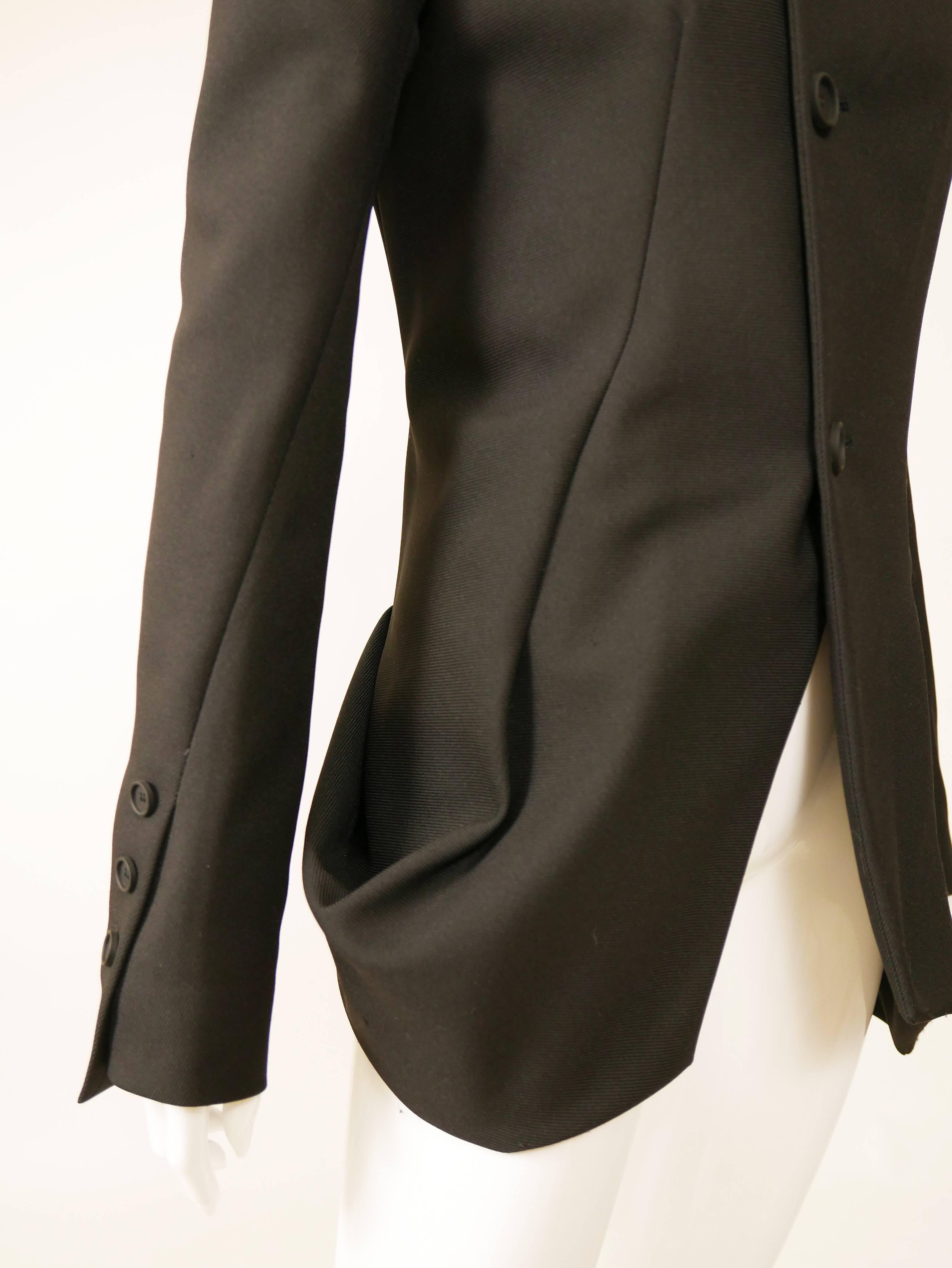 Women's BALENCIAGA Black Asymmetric Blazer Jacket
