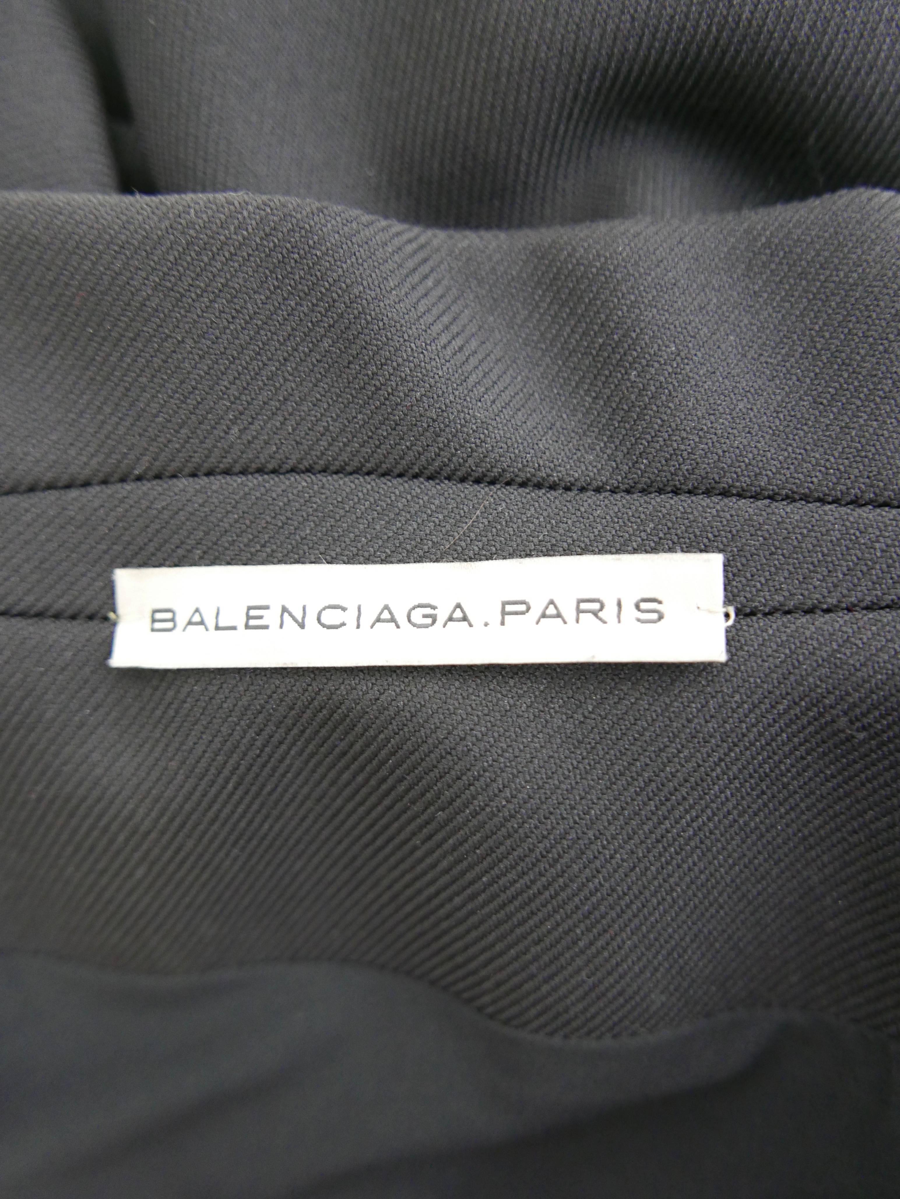 BALENCIAGA Black Asymmetric Blazer Jacket 2