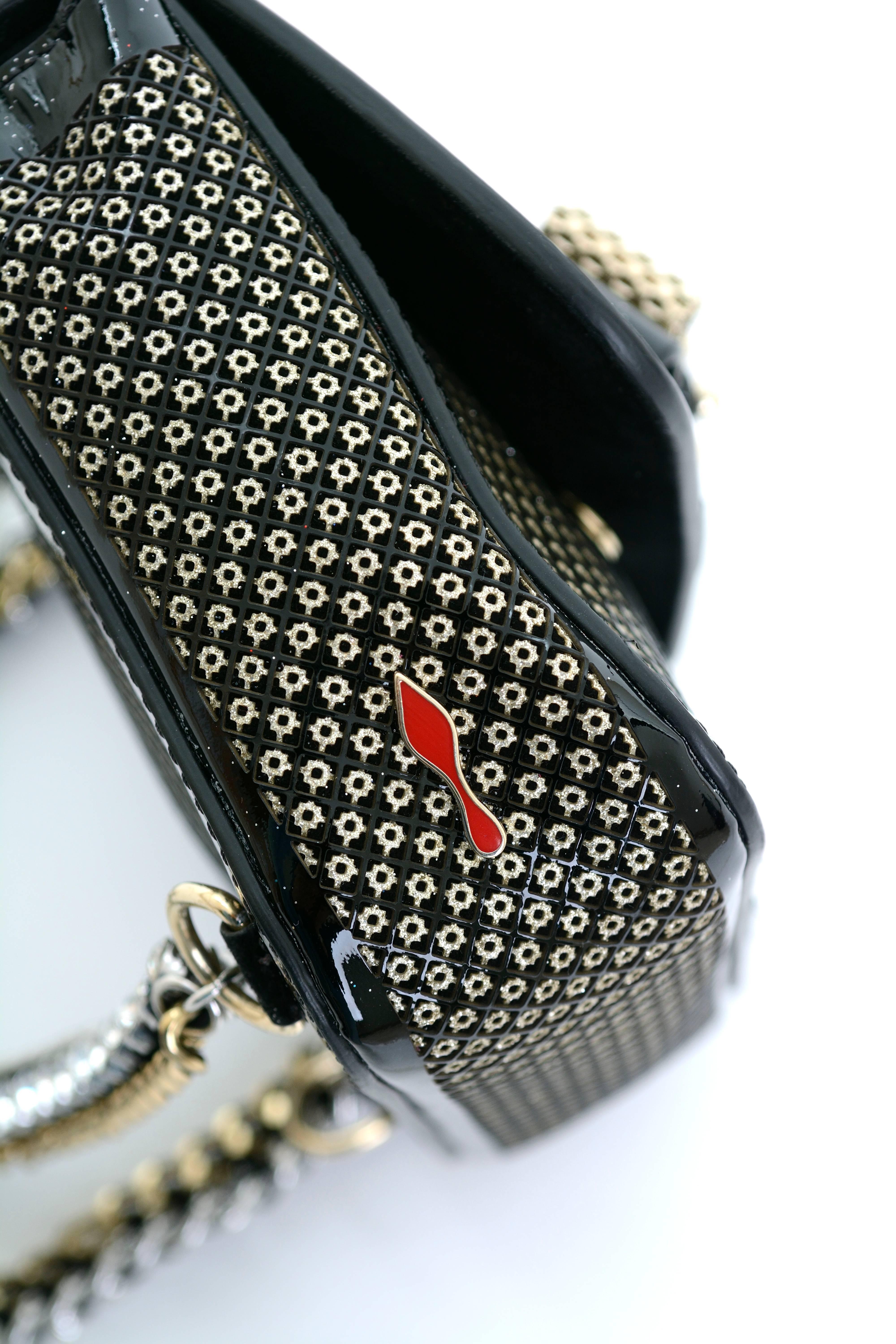 Christian Louboutin Sweet Charity Backpack Crystal Embellished Mini In Excellent Condition In Milan, Italy