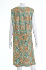 1960s Italian Couture Sequins Mod Cocktail Dress