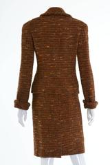 1990s CHANEL Brown Boucle Suit Dress