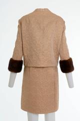 1960s Golden Lurex Brocade Mod Suit Cocktail Dress