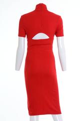 Gianni Versace Red Stretch Dress