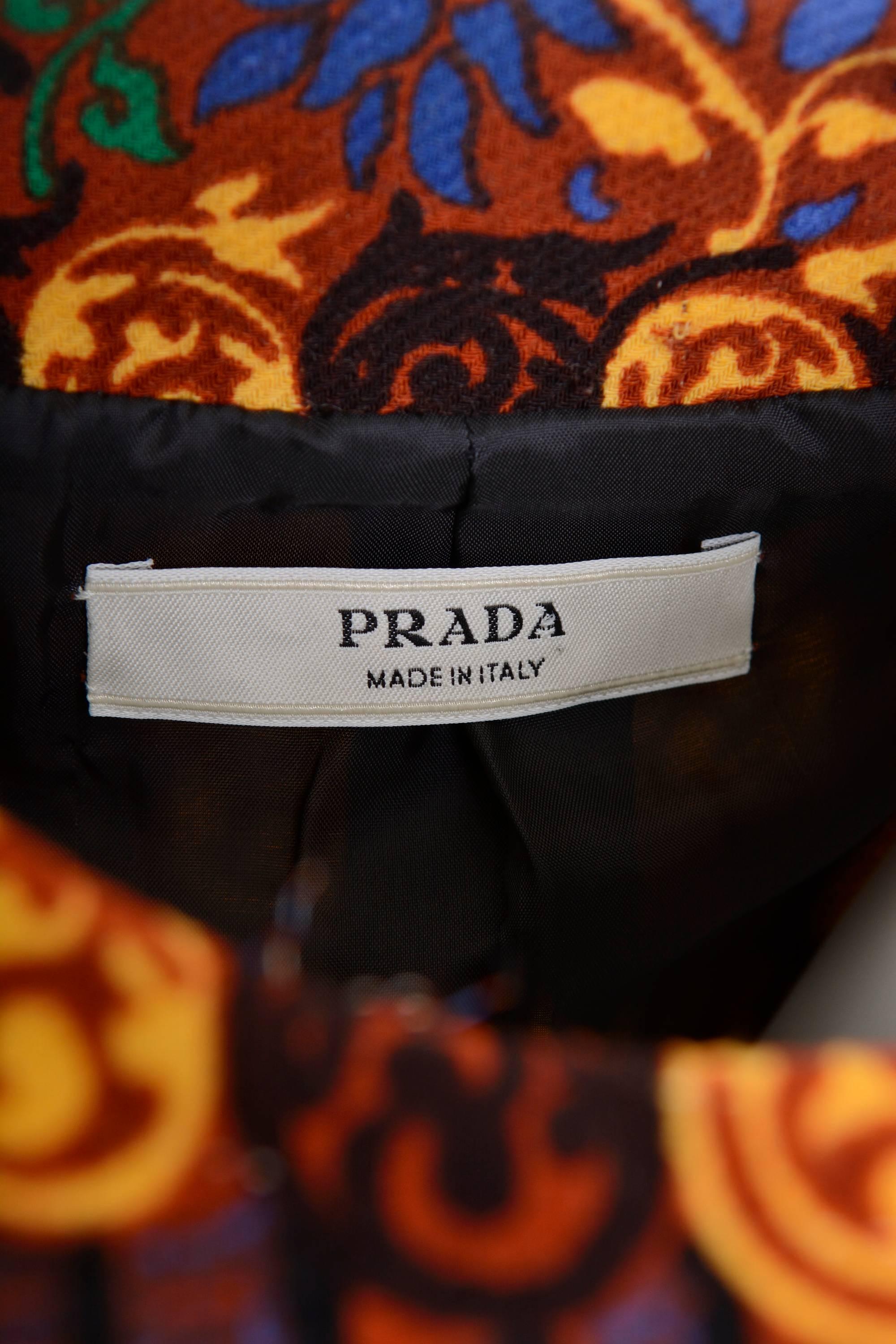 Women's PRADA Arabesque Printed Coat