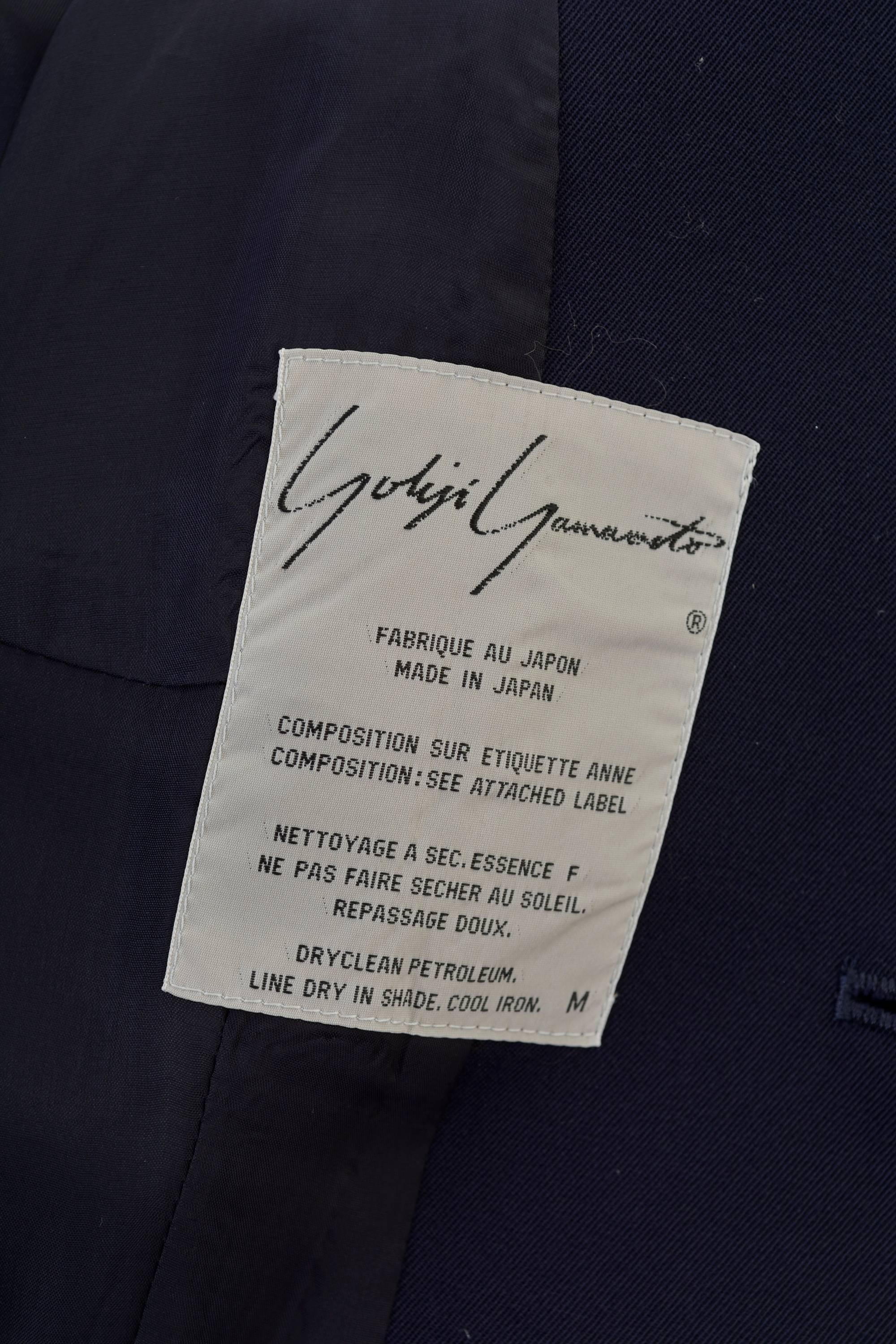YOHJI YAMAMOTO Blue Navy Blazer Jacket In Excellent Condition For Sale In Milan, Italy