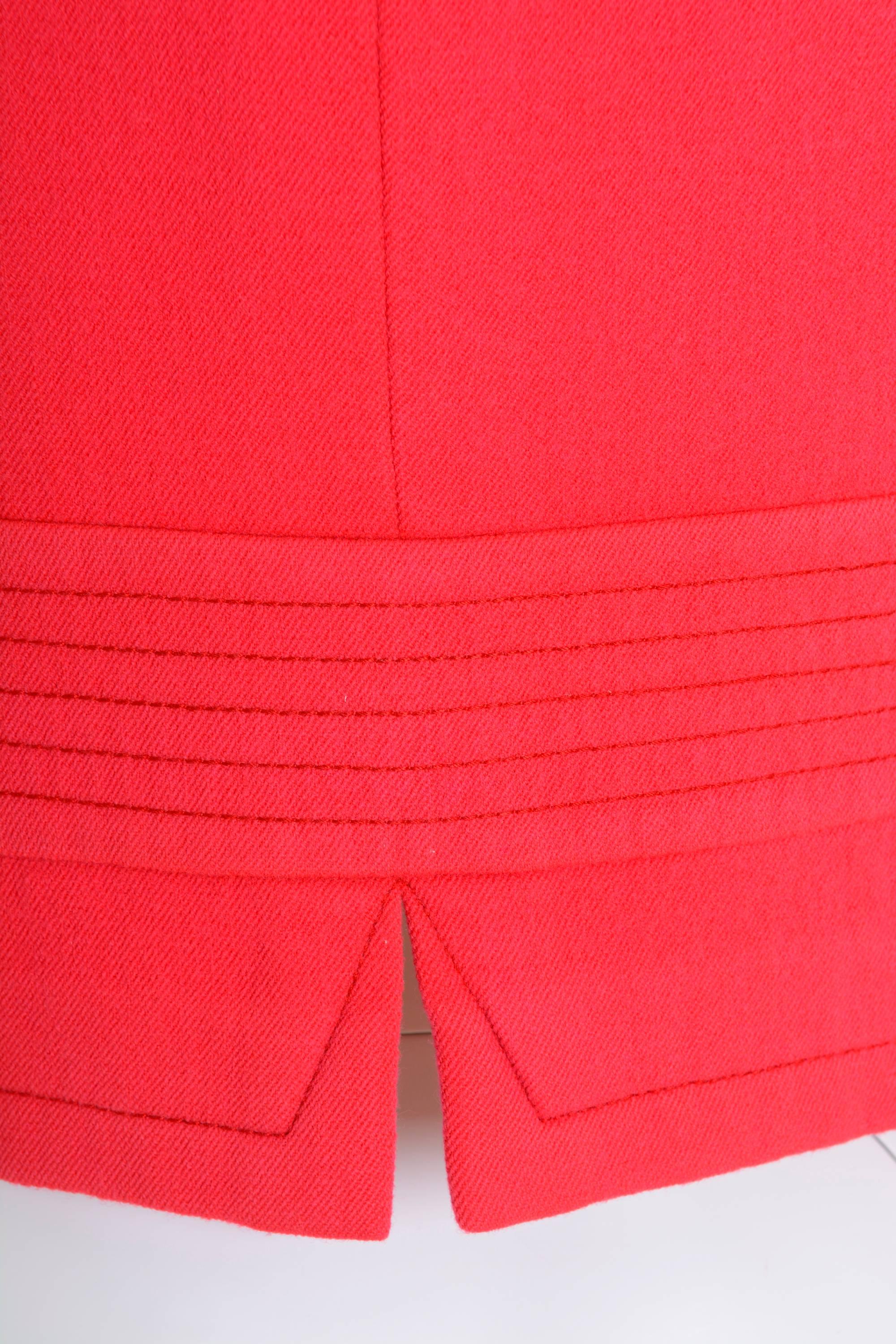 1960s JEAN PATOU Coral Wool Short Jacket In Good Condition In Milan, Italy