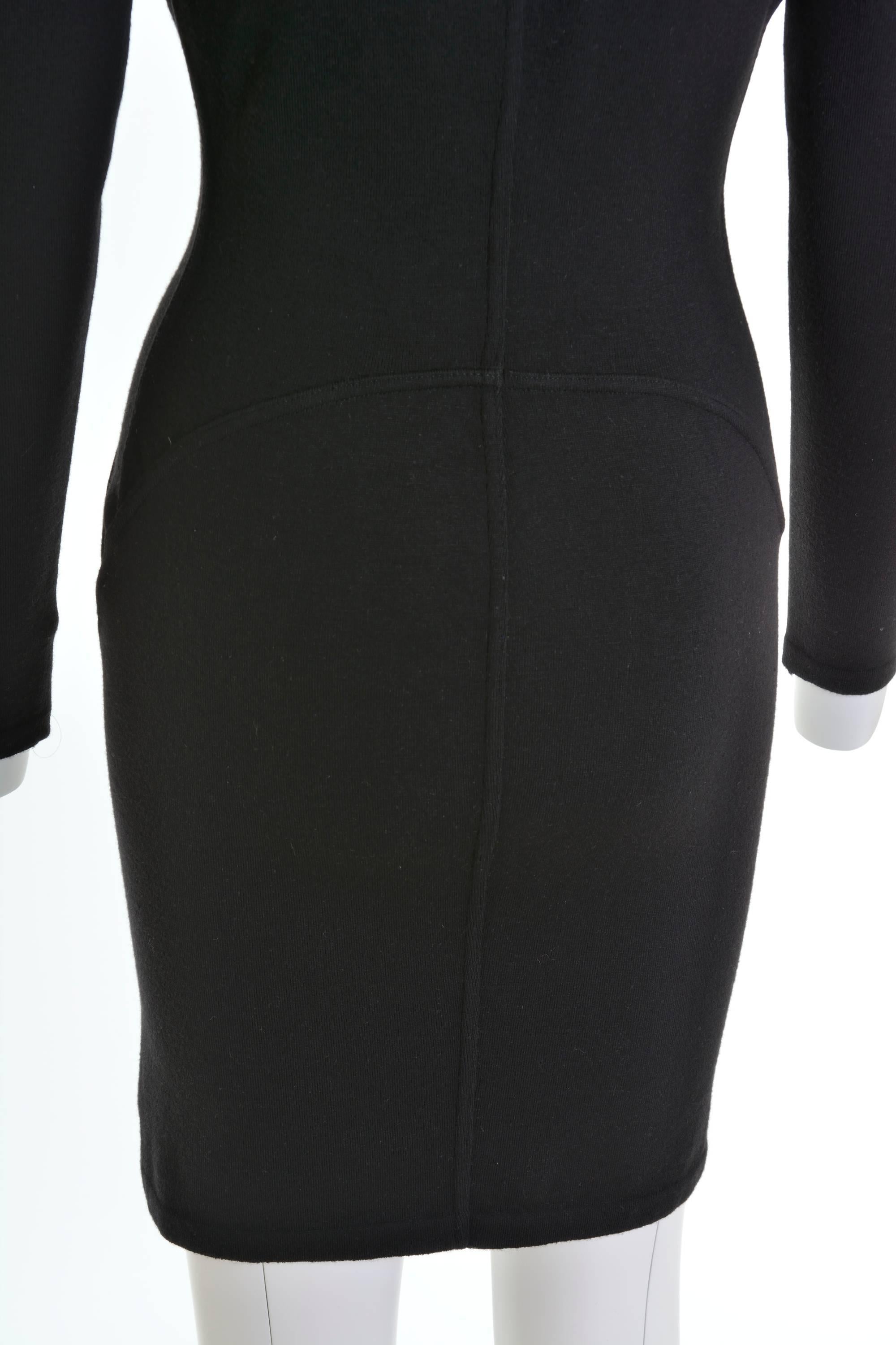 Women's 1990s ALAÏA Black Wool Dress For Sale