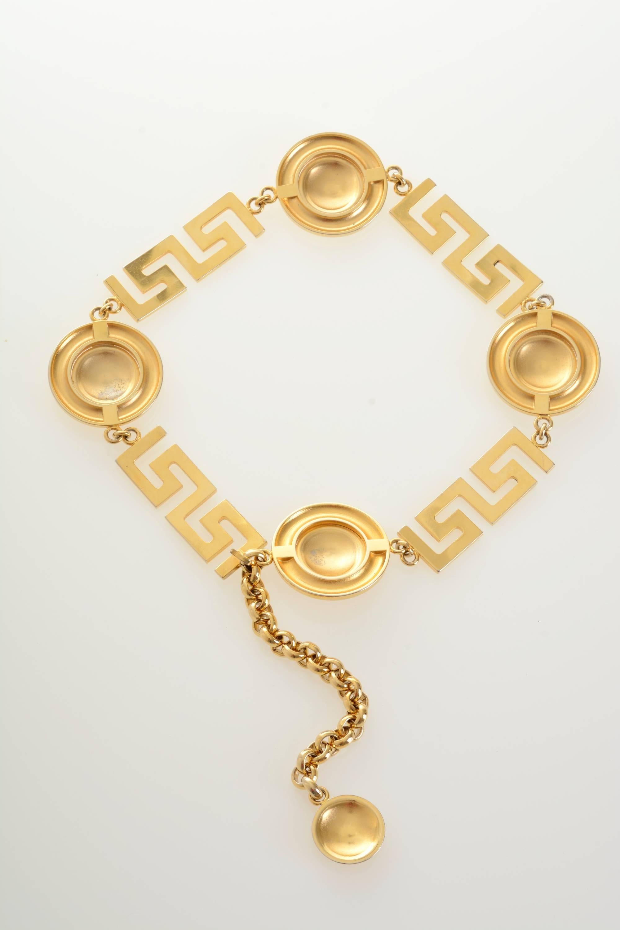 1990s Gianni Versace Medusa Gold Chain Belt 1
