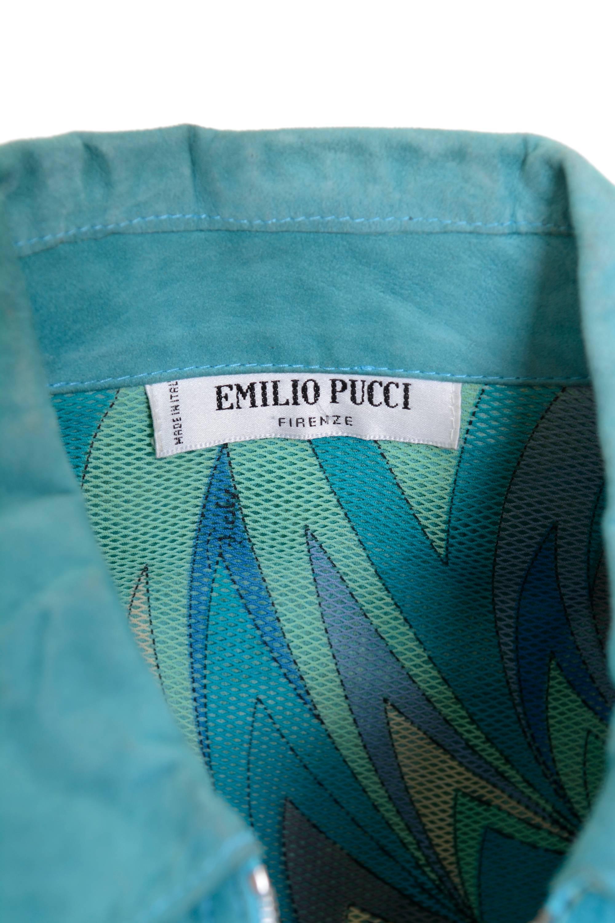 Women's EMILIO PUCCI Suede Leather Jacket For Sale