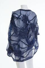 COMME des GARCONS Blue Sheer Origami Cape