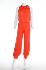 1960s 1970s GIO CARÉ Orange Pants Suit New with Tag