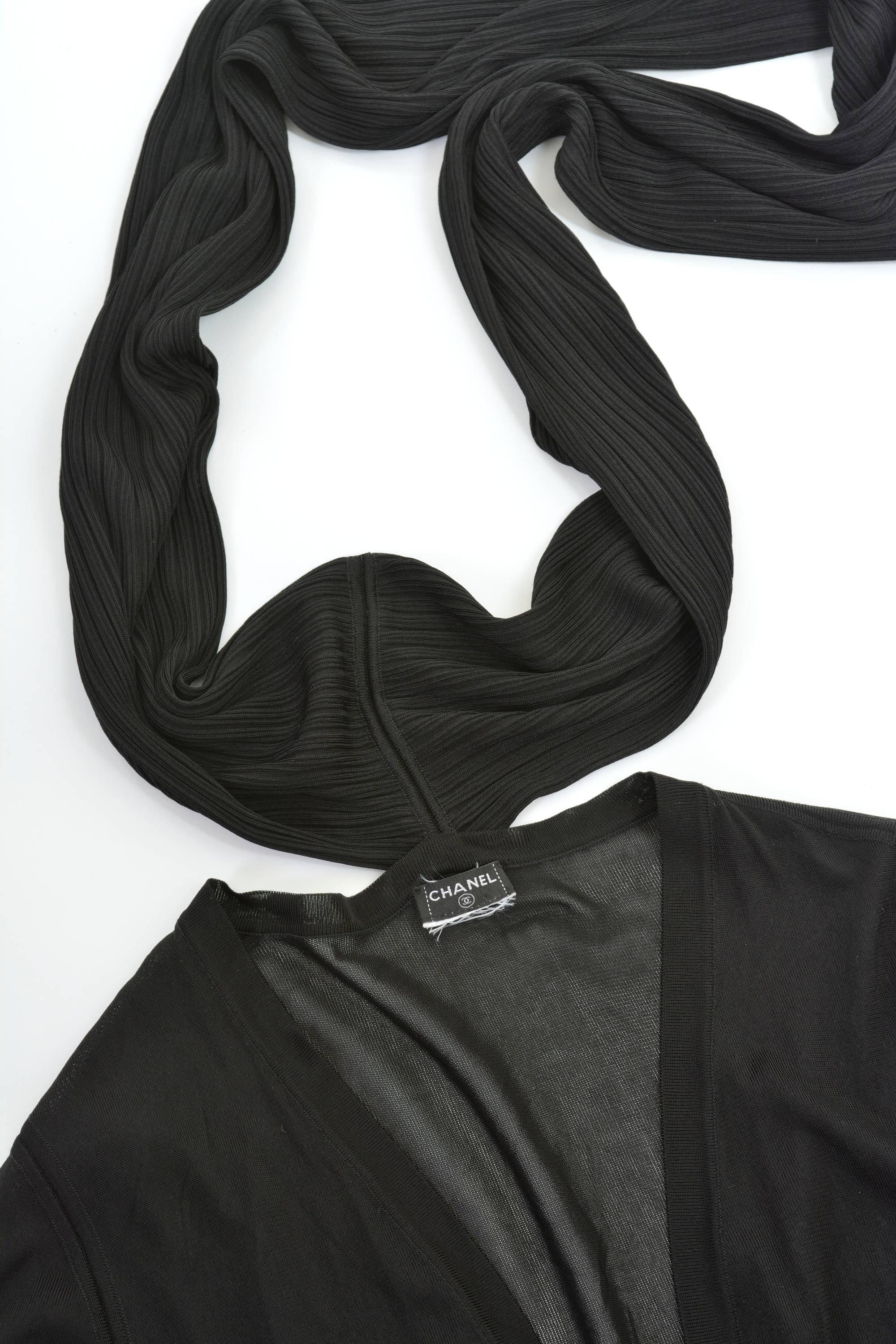 Women's CHANEL Black Silk Bolero Sweater