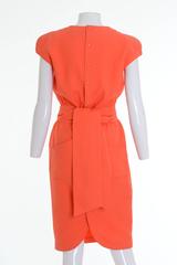 1980s THIERRY MUGLER Orange Pique Cotton Dress