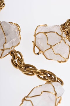 1980s YSL YVES SAINT LAURENT Quartz Pendant Golden Belt