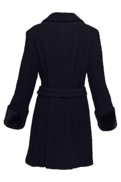 1990s DOLCE E GABBANA Black Wool Coat