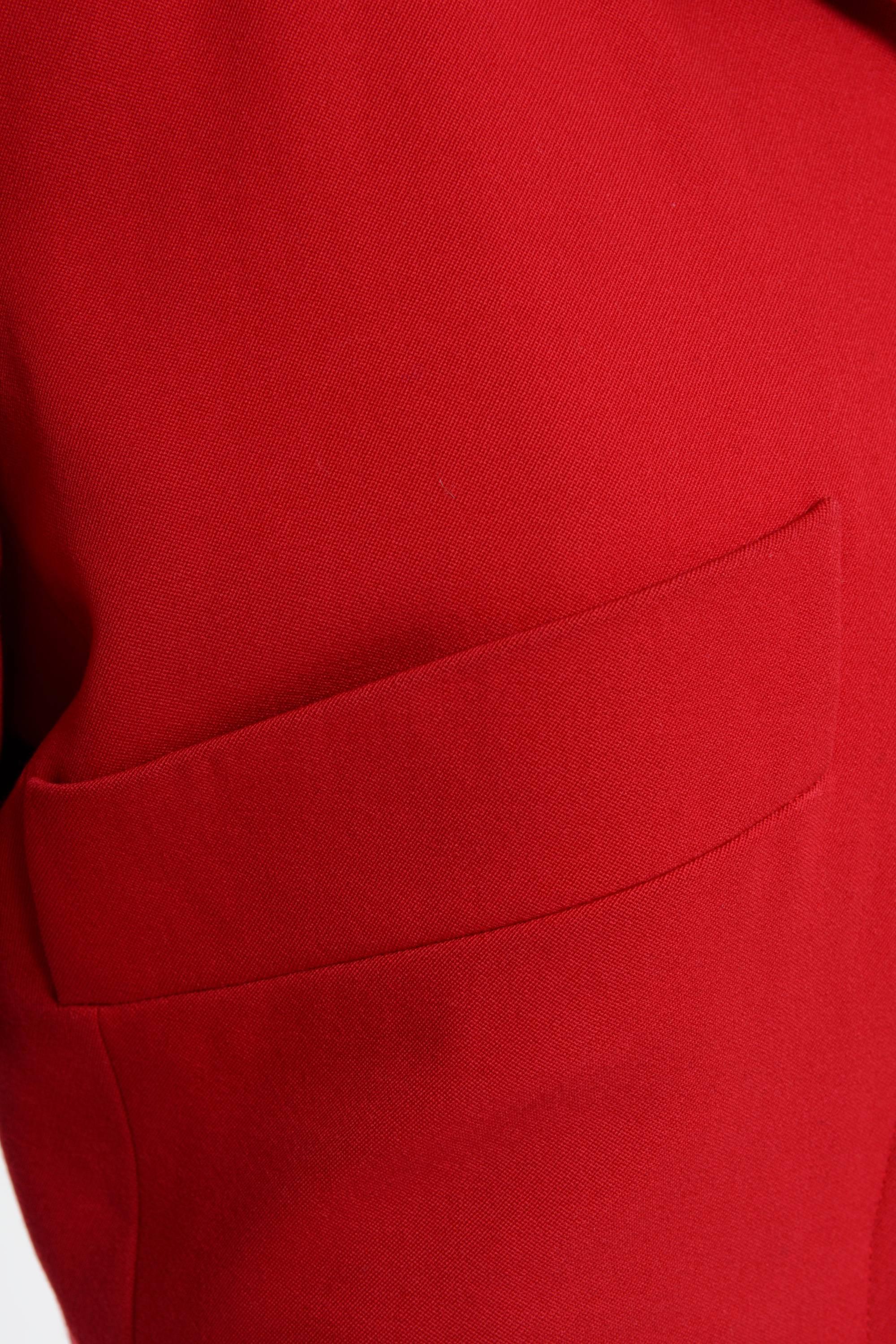 Women's 1990s Yves Saint Laurent Red Bolero Jacket 
