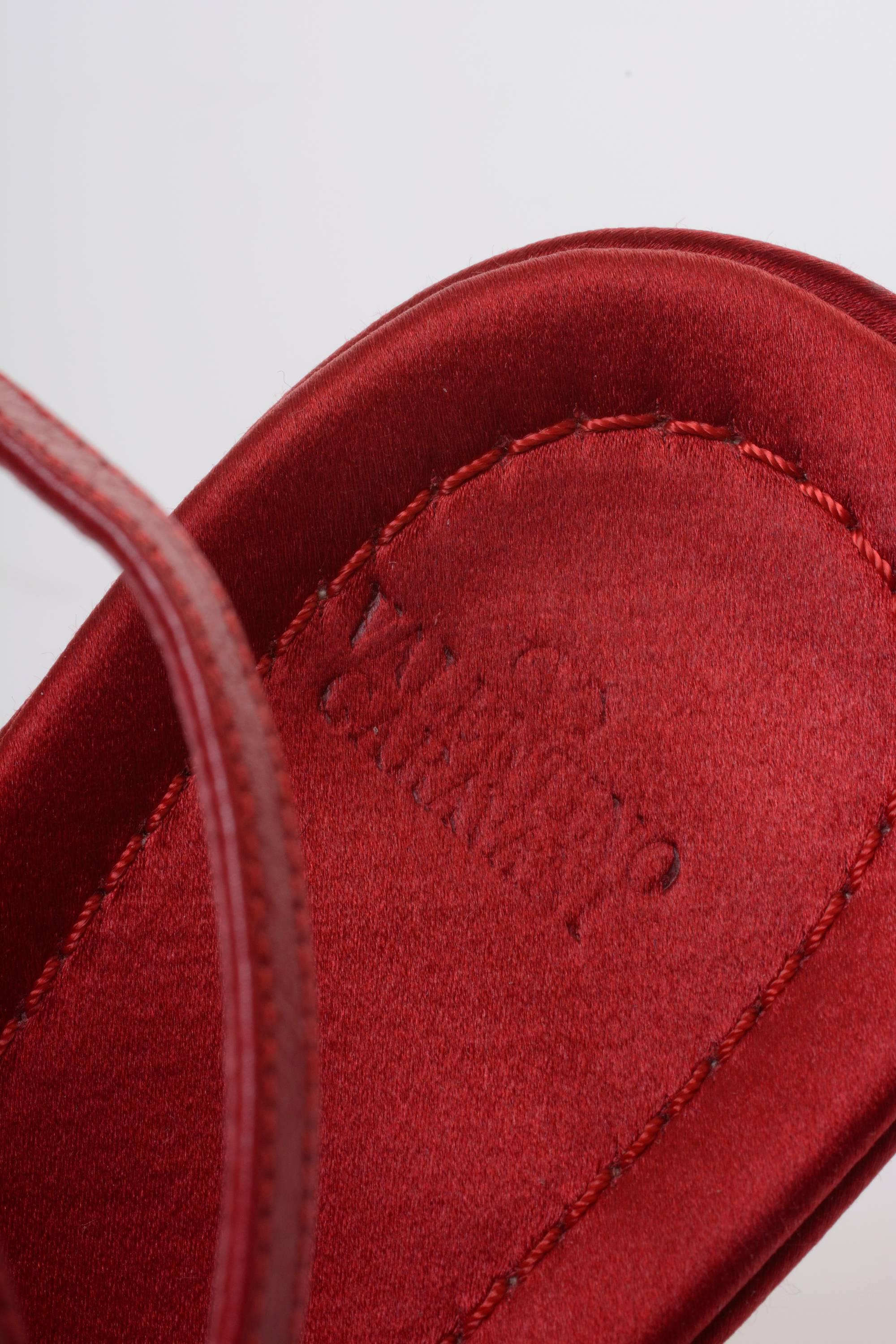 Valentino Garavani Red Leather High Heeled Sandals 2