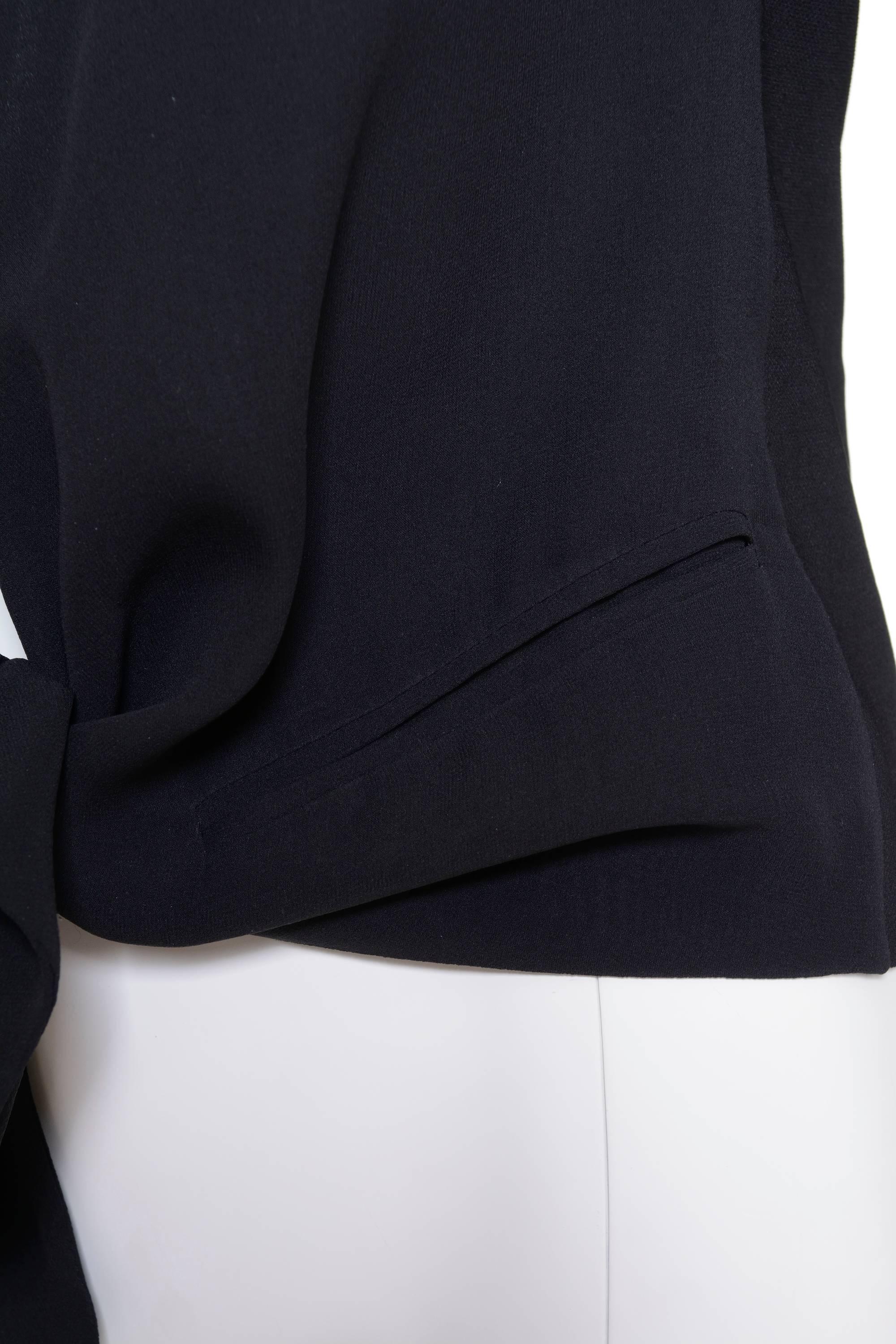 Versace Black Tie Waist Jacket  In Excellent Condition In Milan, Italy