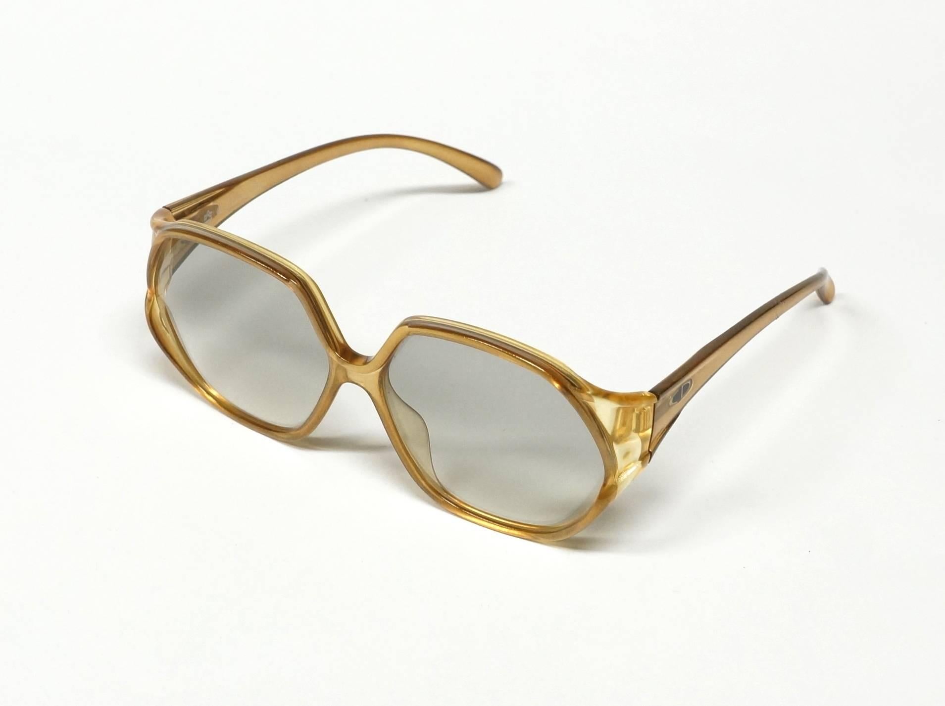 Women's 1970s Dior Oversized Sunglasses in New Old Stock Condition For Sale