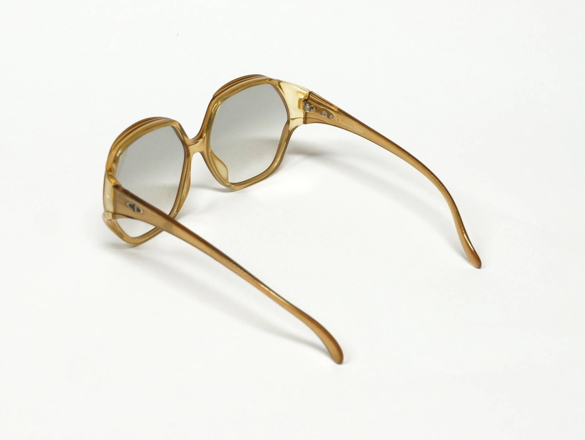 1970s Dior Oversized Sunglasses in New Old Stock Condition In New Condition For Sale In s' Heer Arendskerke, Zeeland