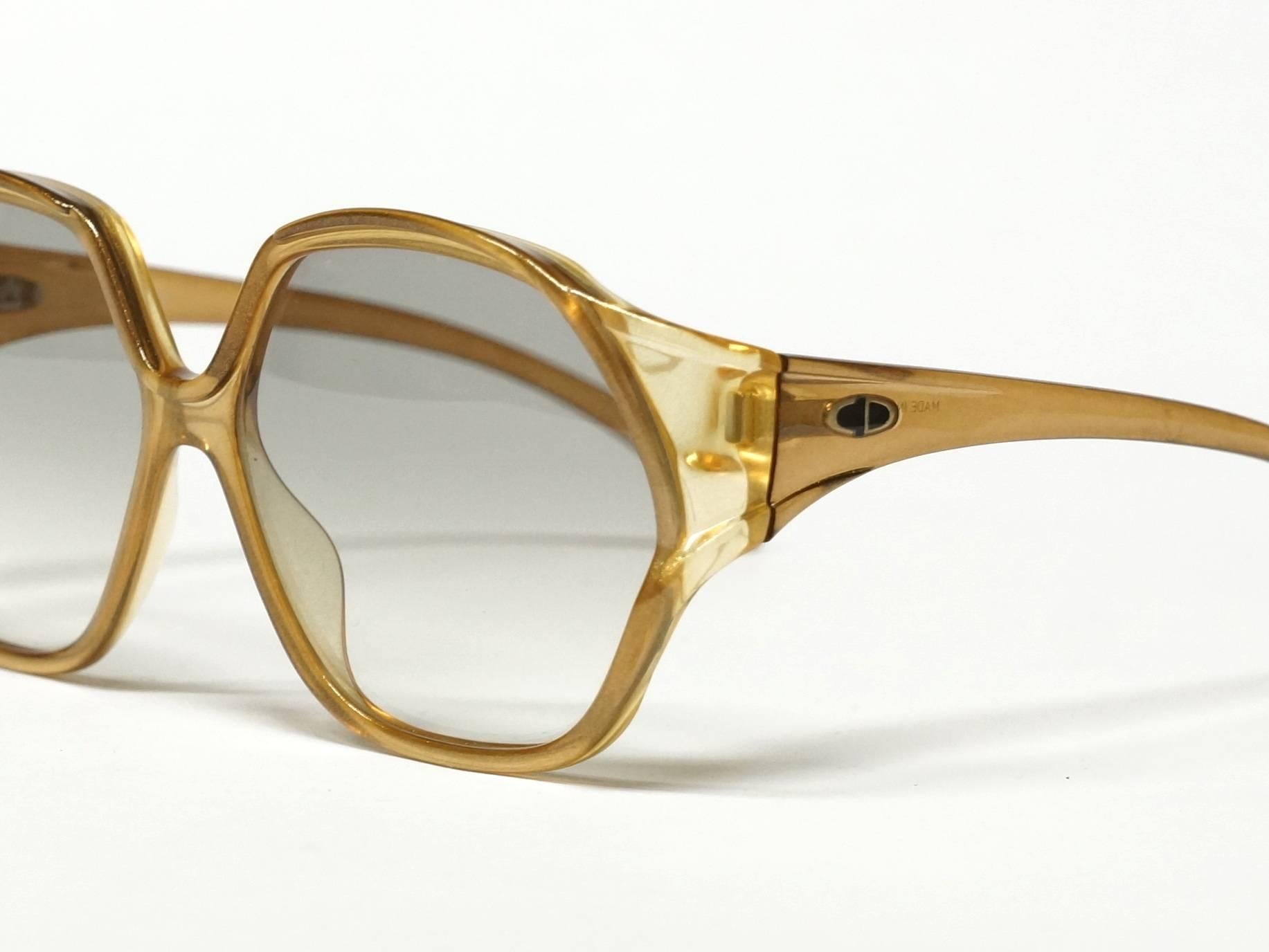 1970s Dior Oversized Sunglasses in New Old Stock Condition For Sale 2