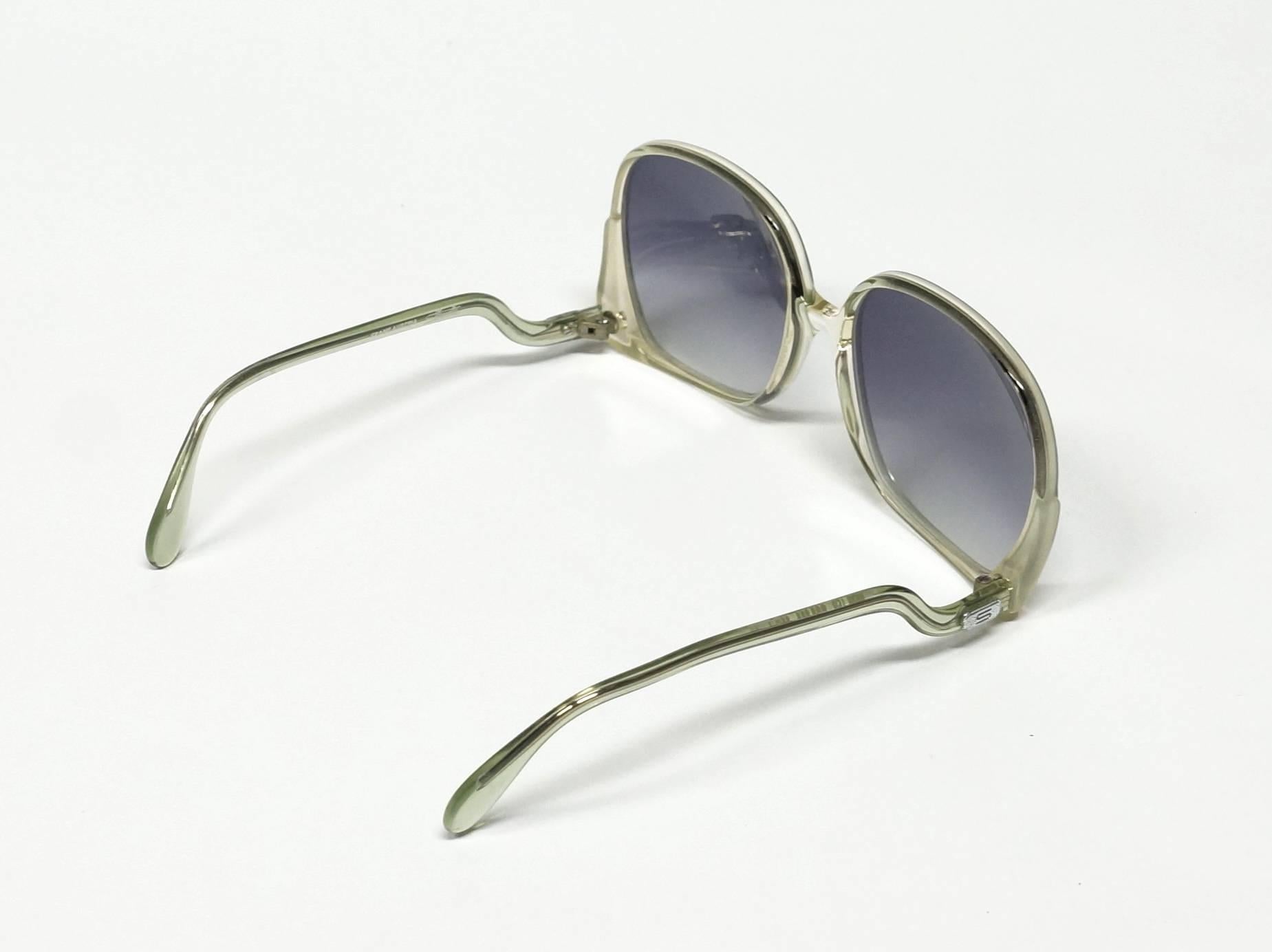 1970s Silhouette Oversized Sunglasses with Drop Temples In New Condition For Sale In s' Heer Arendskerke, Zeeland