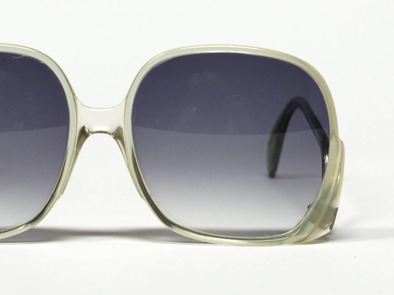 1970s Silhouette Oversized Sunglasses with Drop Temples For Sale 5