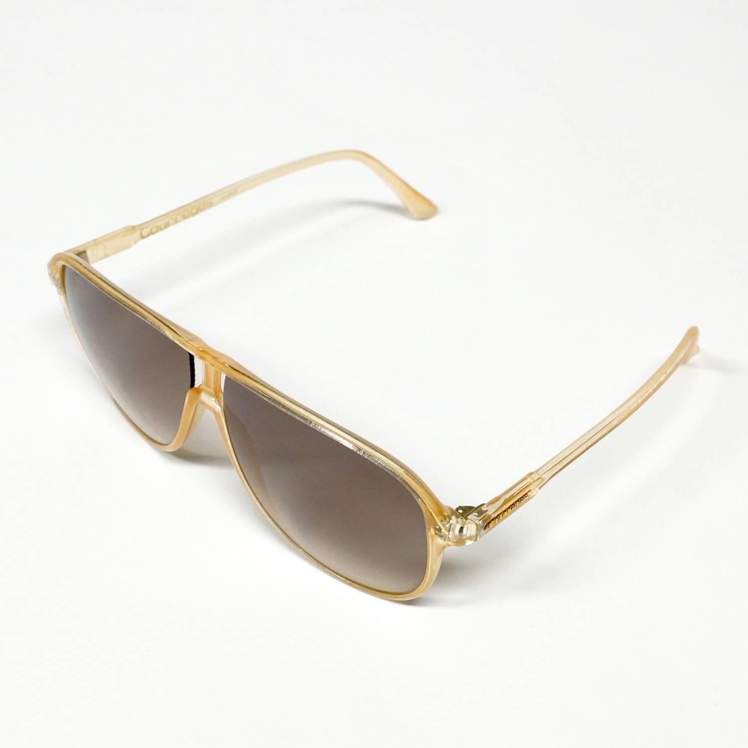 70s Courrèges vintage drop shape sunglasses in NOS condition  1