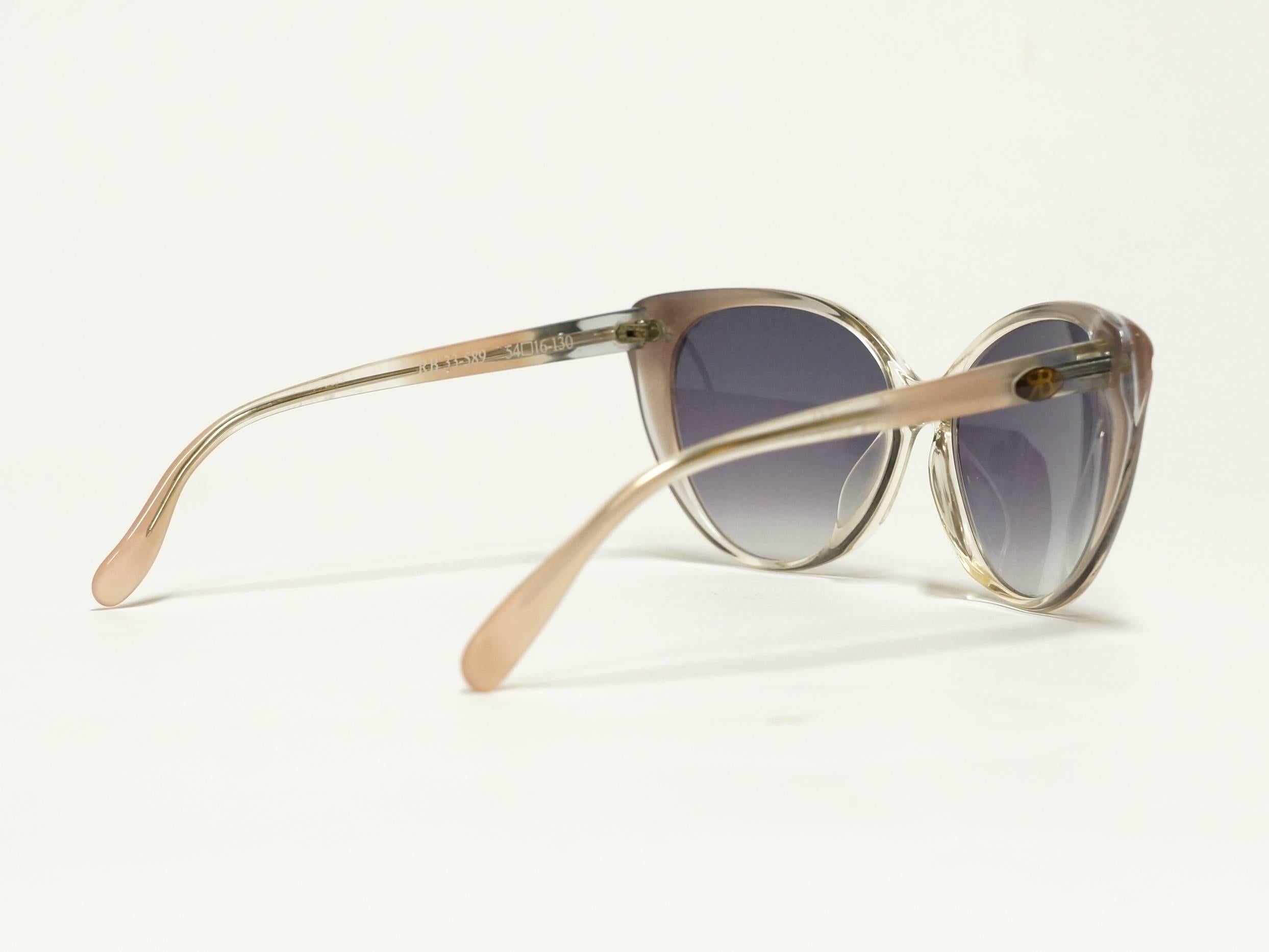 Renato Balestra 1980s Cat Eye Shape Vintage Sunglasses model RB 33-589 For Sale 1